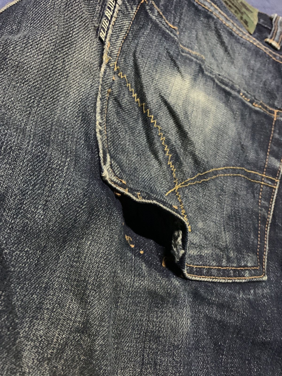 Blue Blue Japan × Japanese Brand Blue Blue Japan X H.R Market Denim Jeans Size US 30 / EU 46 - 10 Thumbnail