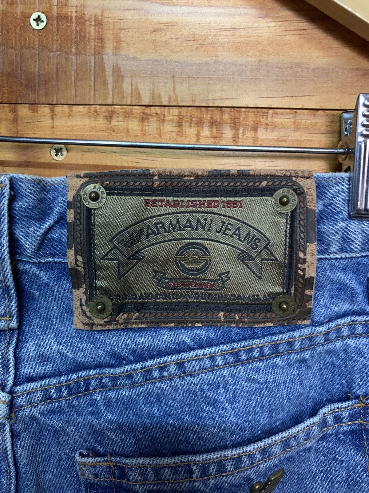 Armani × Vintage Vintage Armani Jeans Acid Wash Jeans Size US 26 / EU 42 - 7 Thumbnail