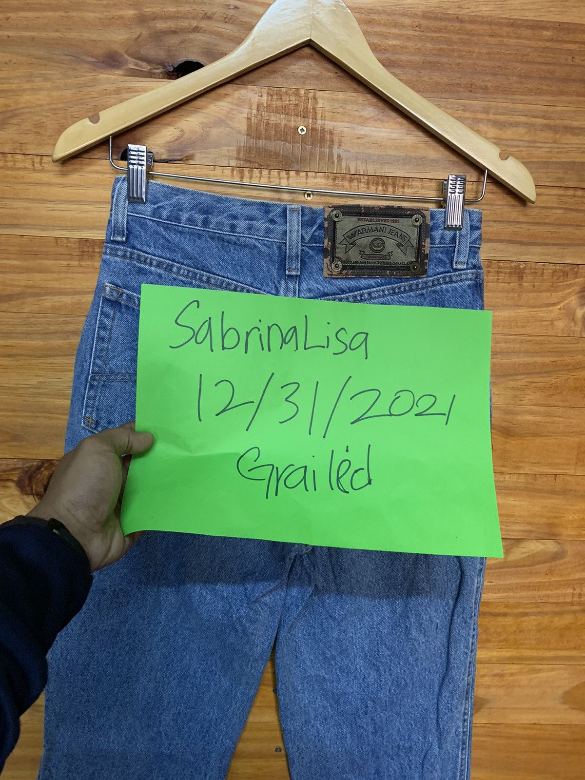 Armani × Vintage Vintage Armani Jeans Acid Wash Jeans Size US 26 / EU 42 - 9 Thumbnail
