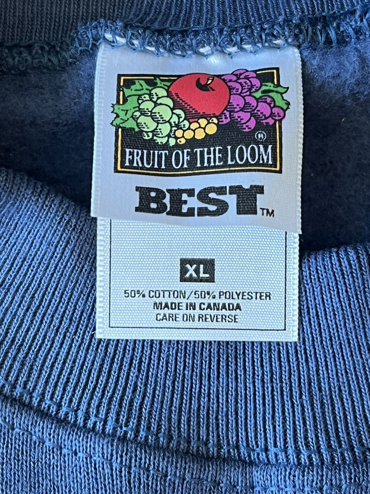 Vintage Vintage 90s Pastel Blank Crew Sweatshirt Fruit Of The Loom Size US L / EU 52-54 / 3 - 3 Thumbnail