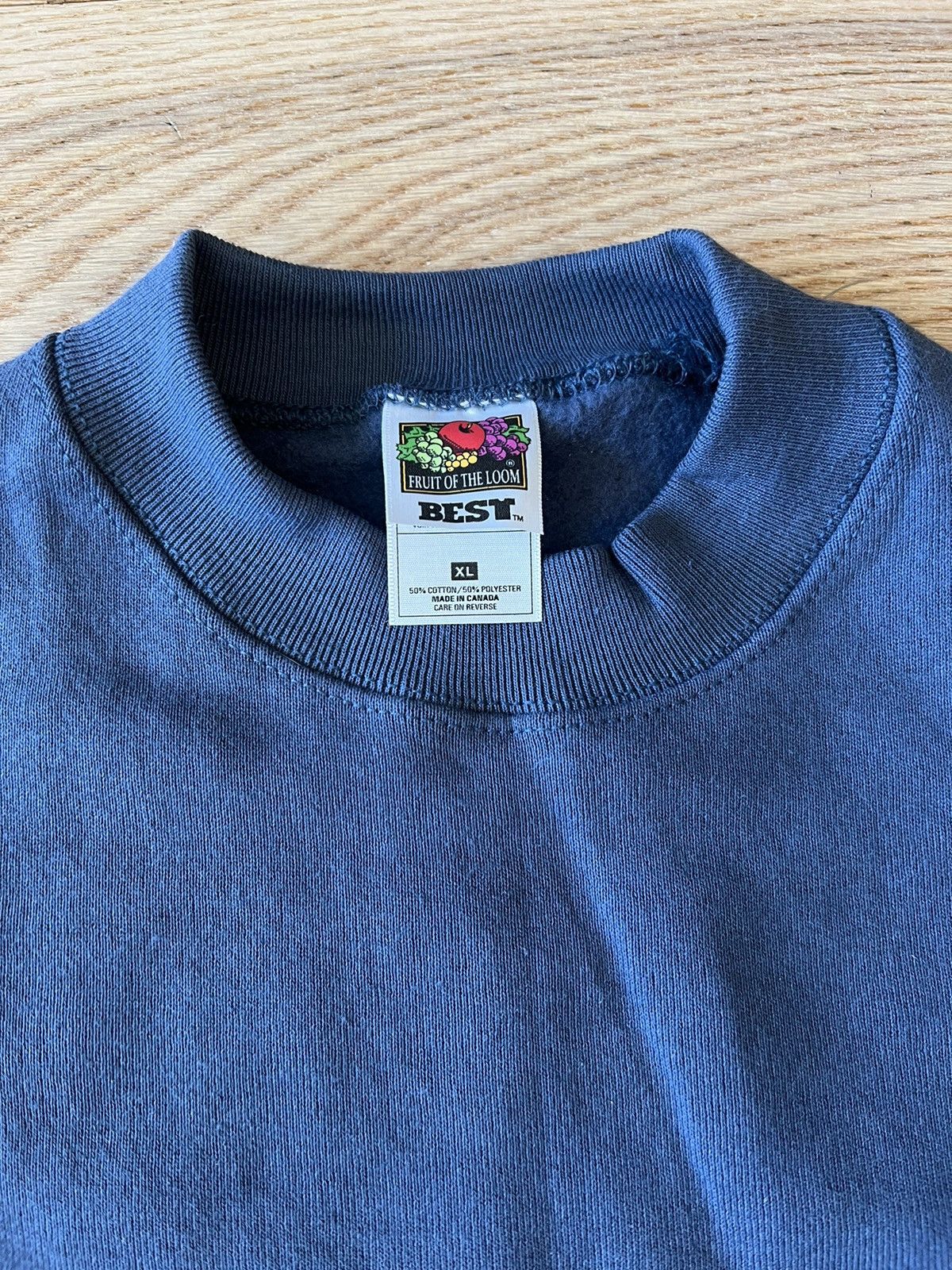 Vintage Vintage 90s Pastel Blank Crew Sweatshirt Fruit Of The Loom Size US L / EU 52-54 / 3 - 4 Thumbnail