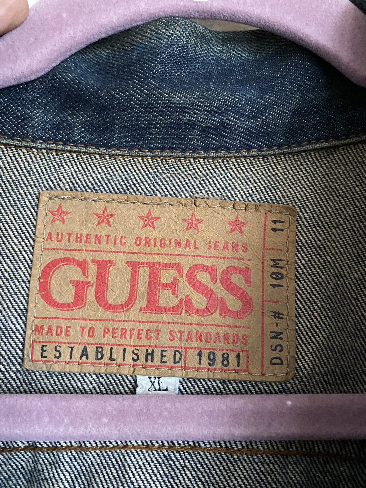 Guess × Vintage vintage 90s Guess Denim Jacket Size US XL / EU 56 / 4 - 2 Thumbnail