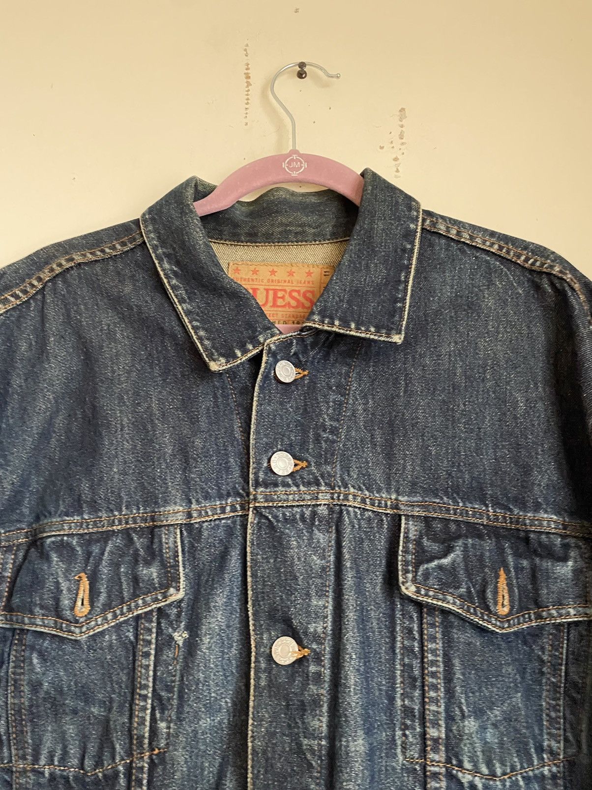 Guess × Vintage vintage 90s Guess Denim Jacket Size US XL / EU 56 / 4 - 5 Thumbnail