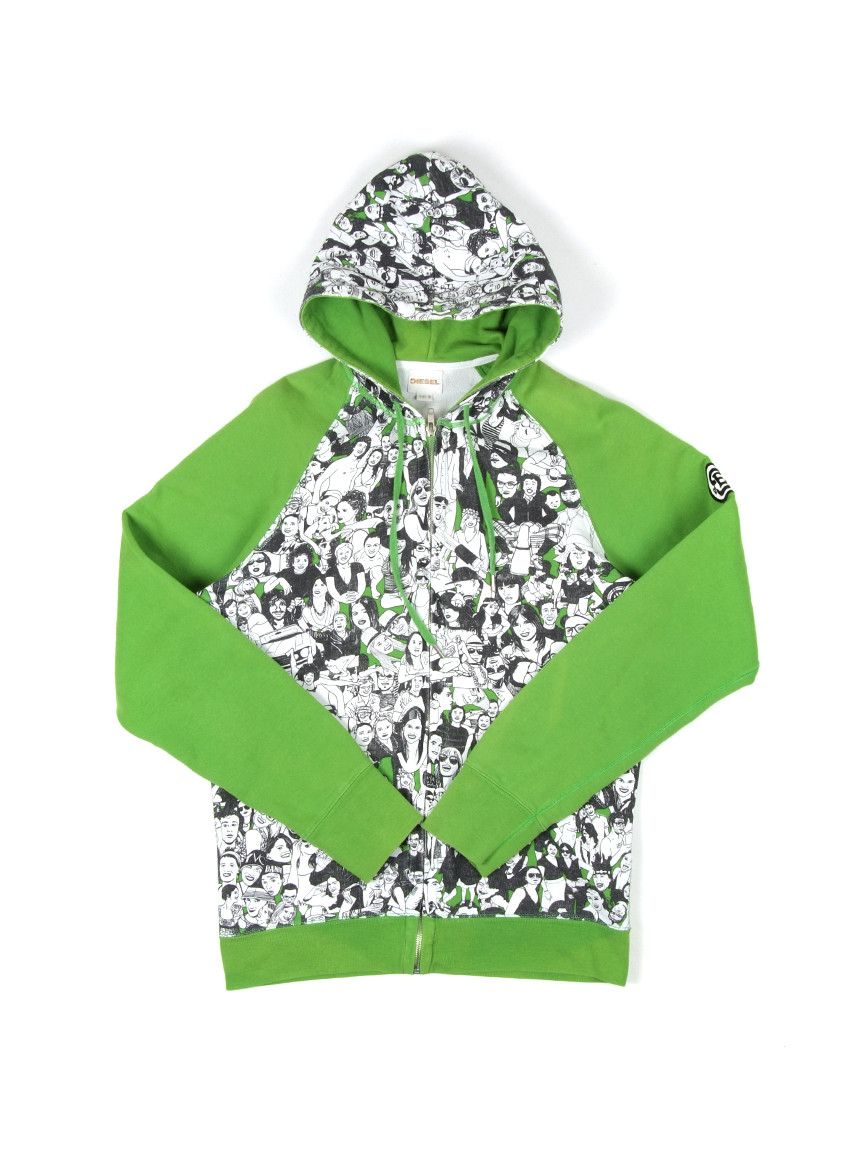 Diesel RaRe y2k 00's Diesel "Party" Zip Hoodie Sz S-M Size US M / EU 48-50 / 2 - 2 Thumbnail