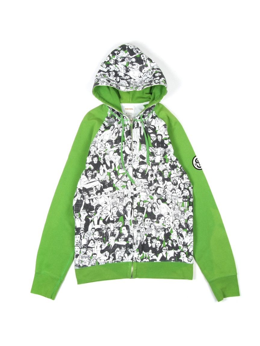 Diesel RaRe y2k 00's Diesel "Party" Zip Hoodie Sz S-M Size US M / EU 48-50 / 2 - 1 Thumbnail