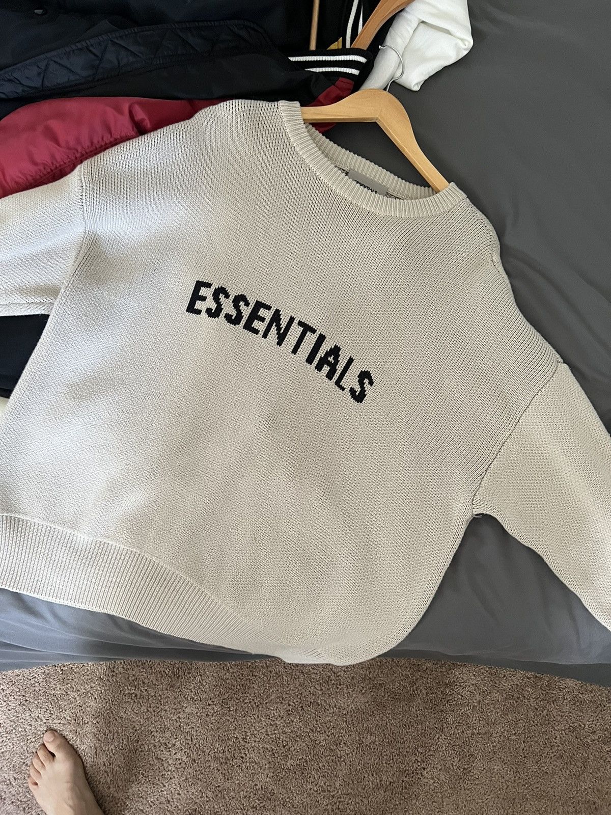 Fear of God Fear of god essentials knit sweater moss small Size US S / EU 44-46 / 1 - 1 Thumbnail