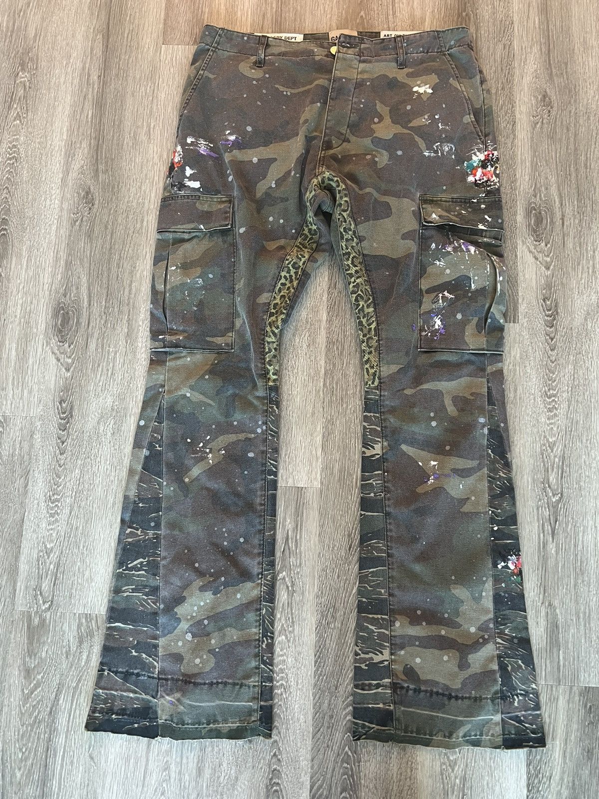 Gallery Dept. GALLERY DEPT Camo Flare Cargo Pants Grailed