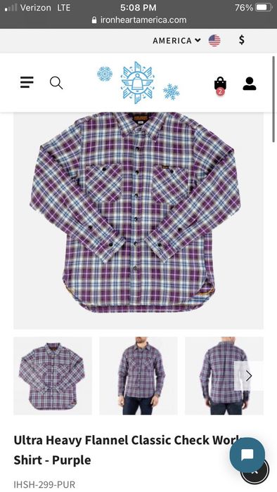 Iron Heart Ihsh-299-pur uhf work shirt - purple | Grailed