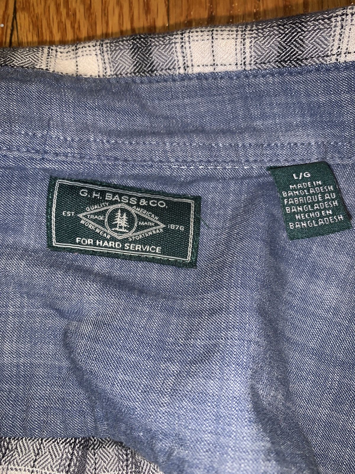 Flannel × G.H. Bass & Co. × Vintage Black and white heavyweight flannel Size US L / EU 52-54 / 3 - 4 Thumbnail