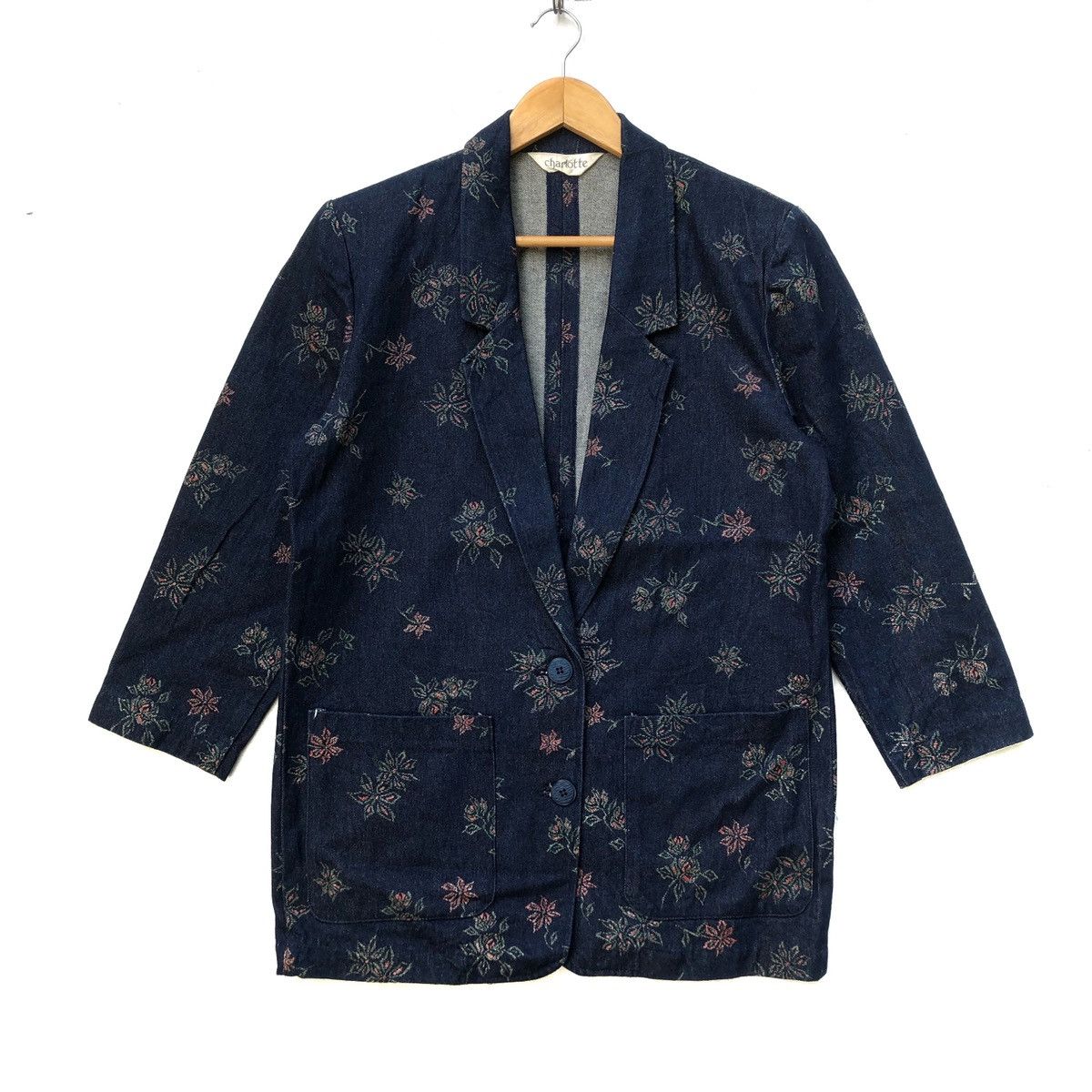 Blue Blue Japan × Indigo × Japanese Brand Vintage Charlotte Indigo Denim Jacket Size US M / EU 48-50 / 2 - 1 Thumbnail