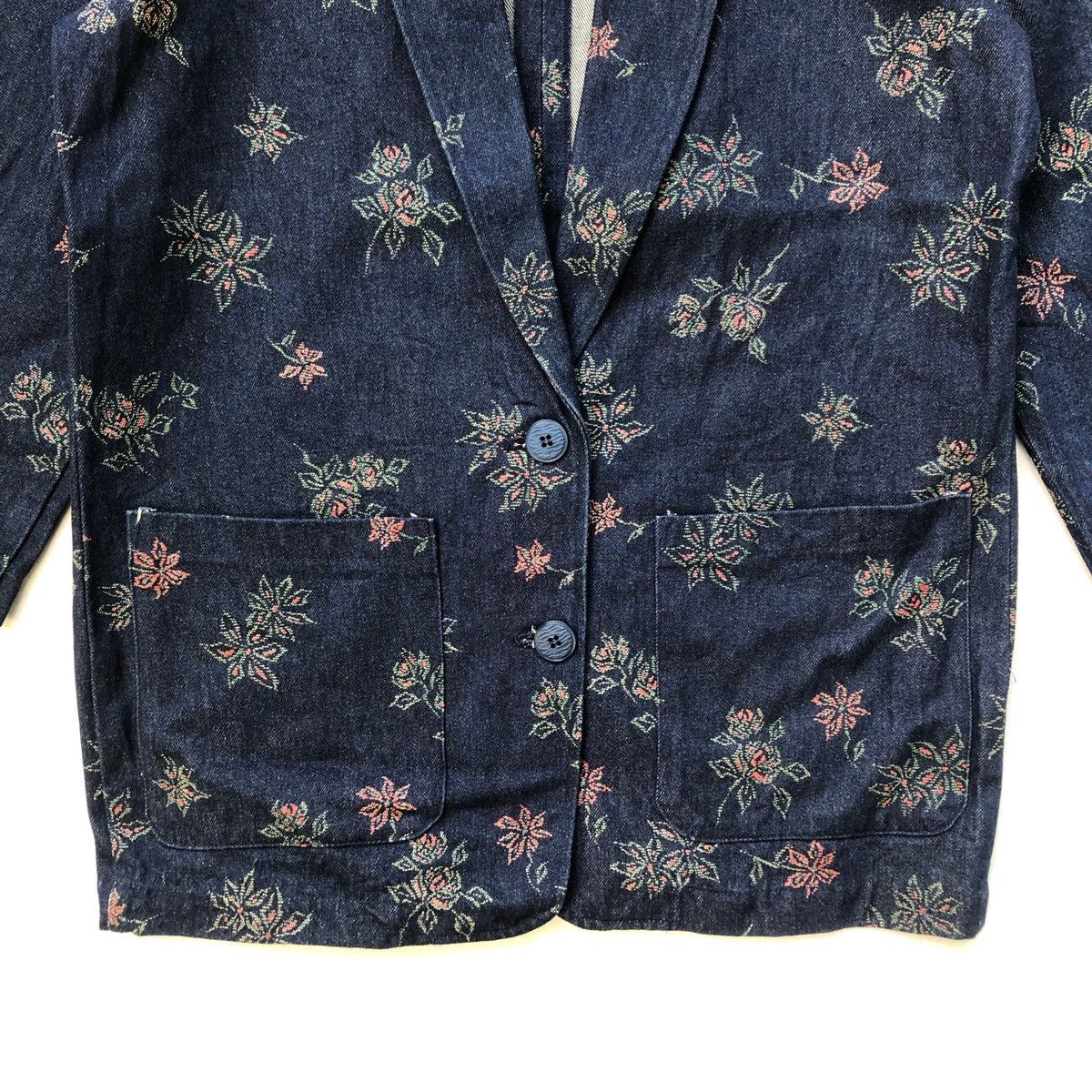 Blue Blue Japan × Indigo × Japanese Brand Vintage Charlotte Indigo Denim Jacket Size US M / EU 48-50 / 2 - 4 Thumbnail