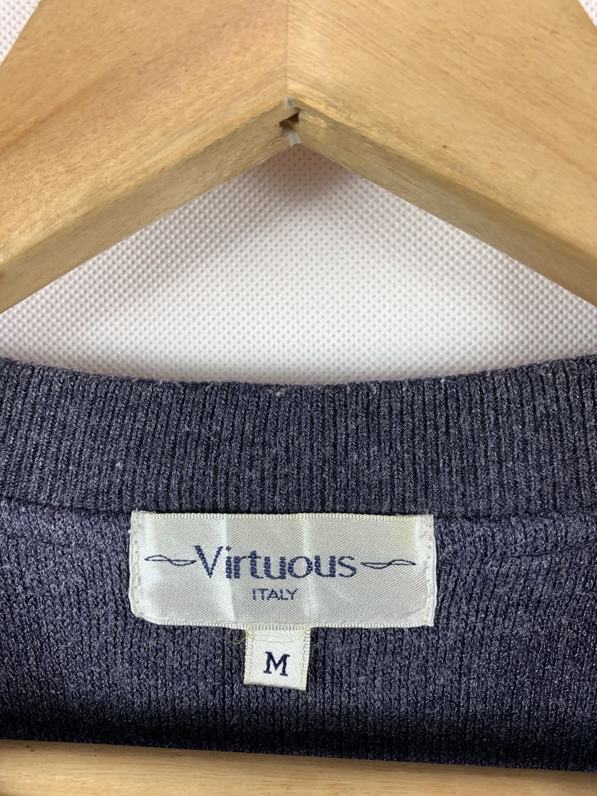 Japanese Brand Vintage Virtuous Embroided Sweater Size US M / EU 48-50 / 2 - 5 Thumbnail