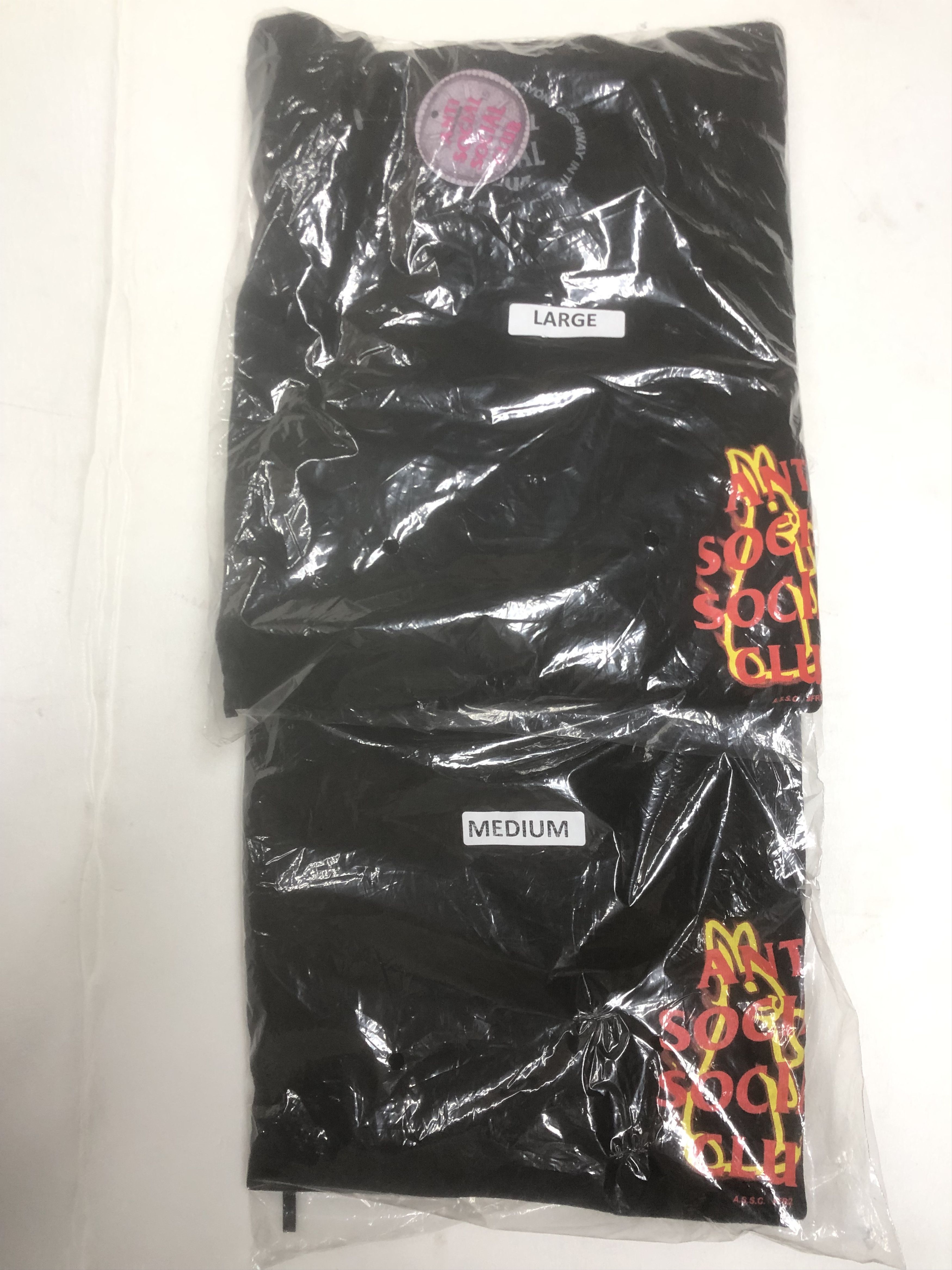 Anti Social Social Club × FR2 DS ASSC x FR2 Fire Pattern Black Long Sleeve Tee LS FTP BAPE Size US L / EU 52-54 / 3 - 7 Thumbnail