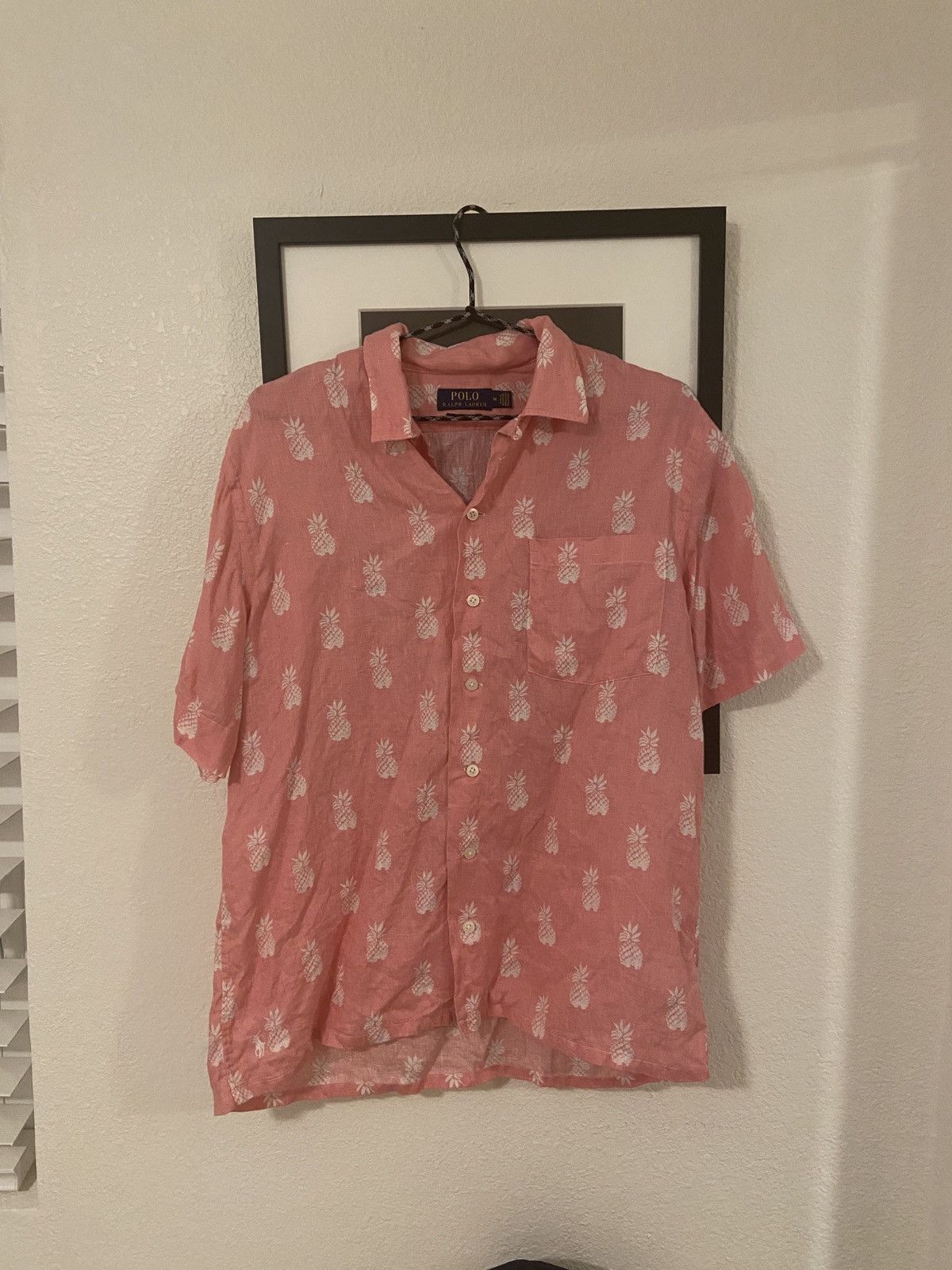 Polo Ralph Lauren Pineapple All Over Print Shirt Size US M / EU 48-50 / 2 - 1 Thumbnail