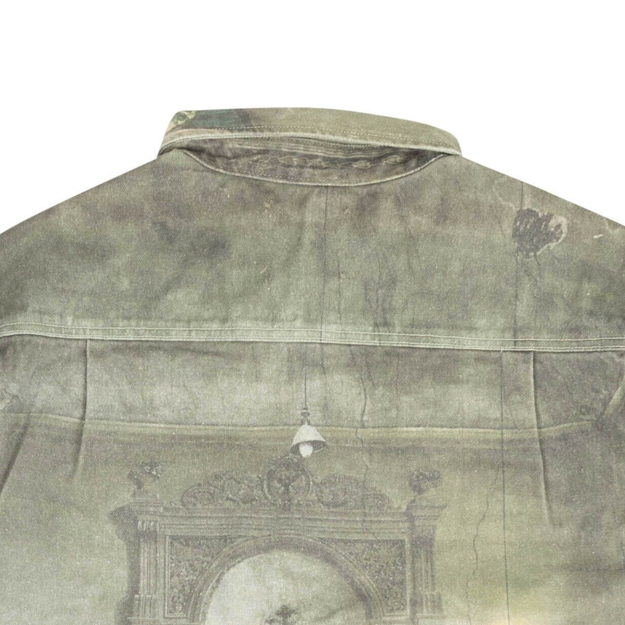 424 Green Photo Print Denim Button Down Shirt Size XL Size US XL / EU 56 / 4 - 4 Thumbnail
