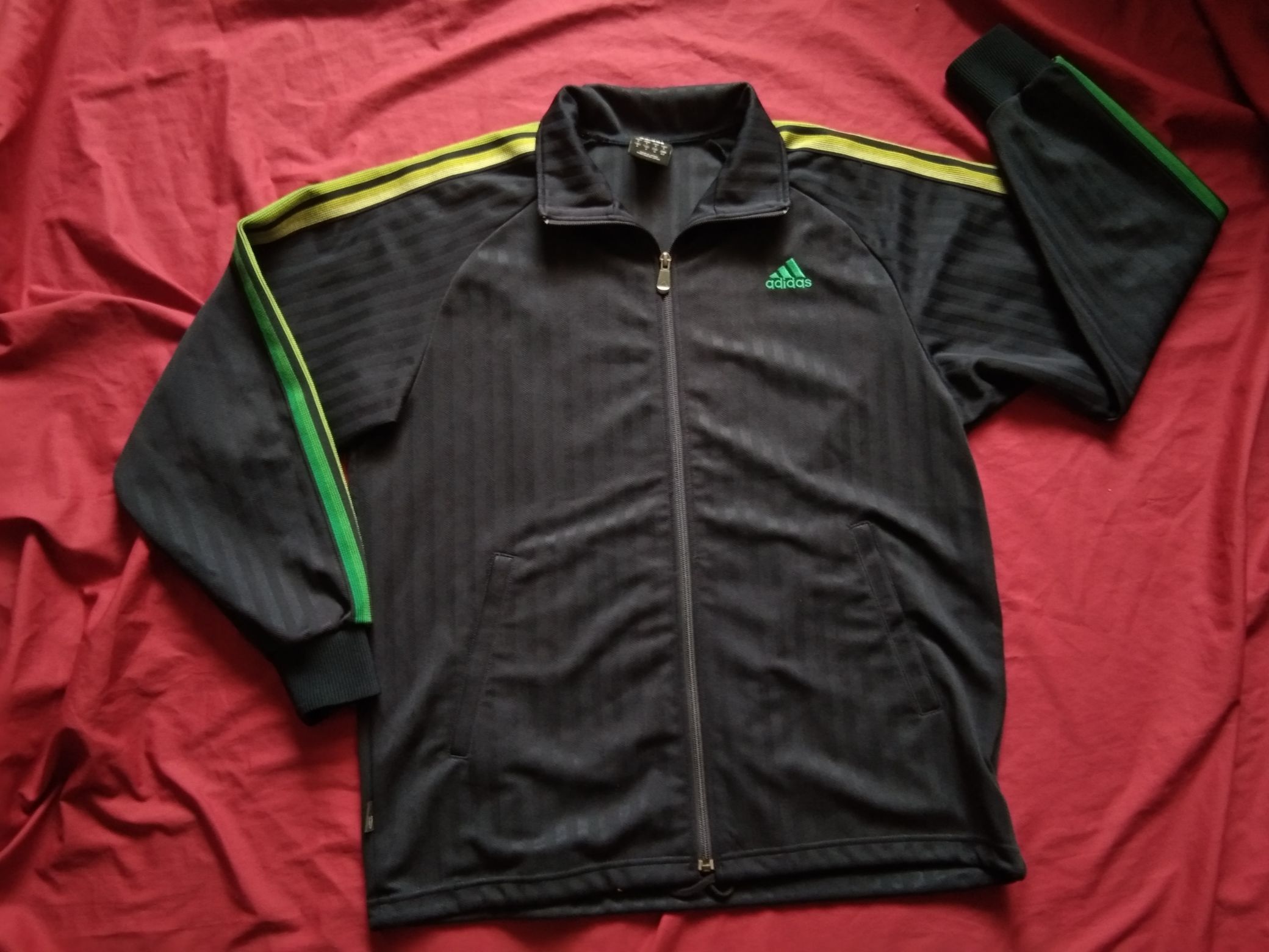 Adidas VTG Y2K Adidas Neon stripes tracktop jacket Size US M / EU 48-50 / 2 - 2 Thumbnail