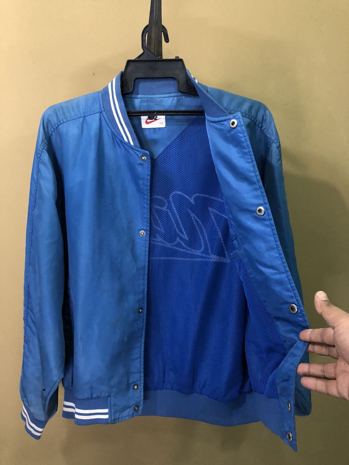 Nike × Vintage Vintage Sunfaded Nike Varsity Jacket Size US L / EU 52-54 / 3 - 7 Thumbnail