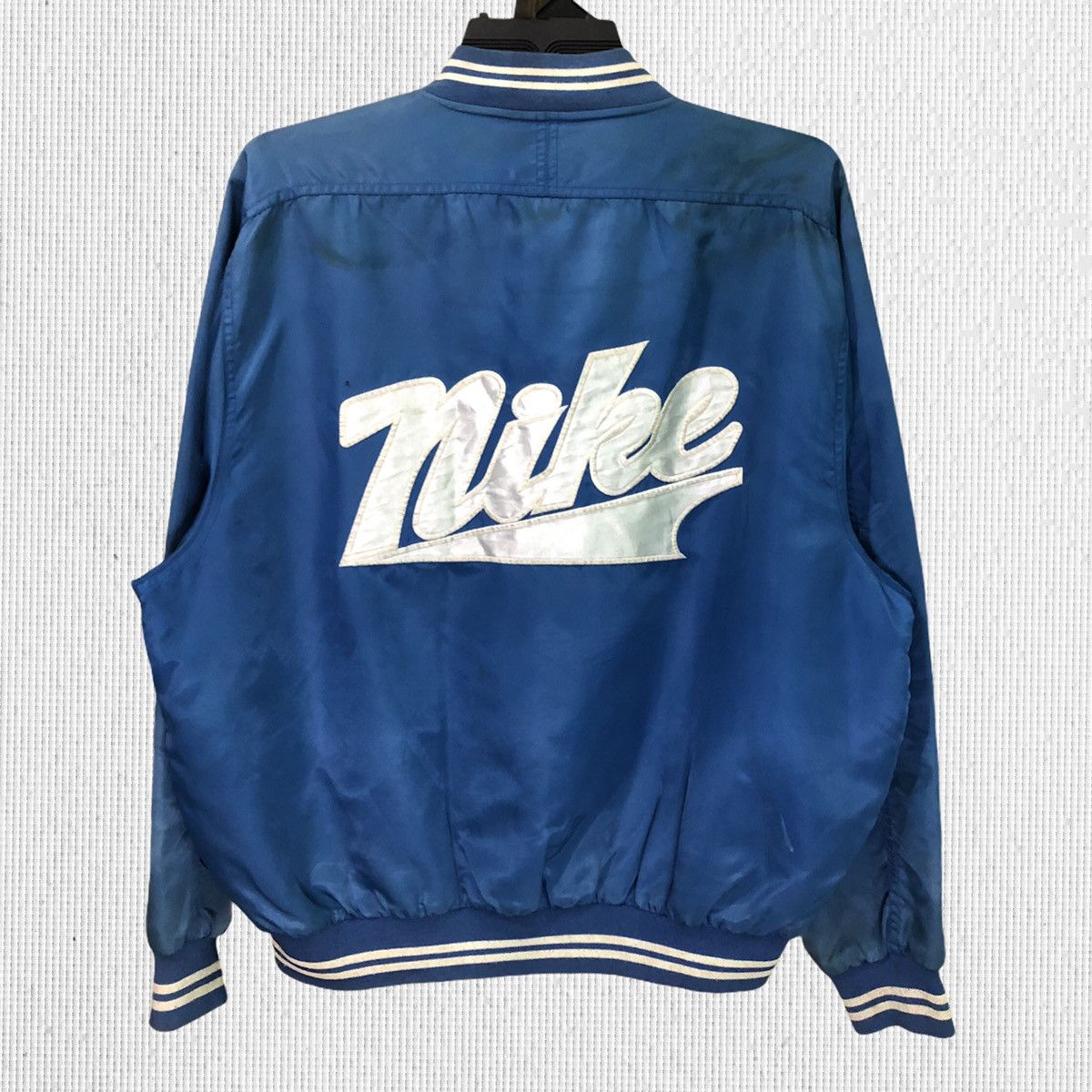 Nike × Vintage Vintage Sunfaded Nike Varsity Jacket Size US L / EU 52-54 / 3 - 1 Thumbnail