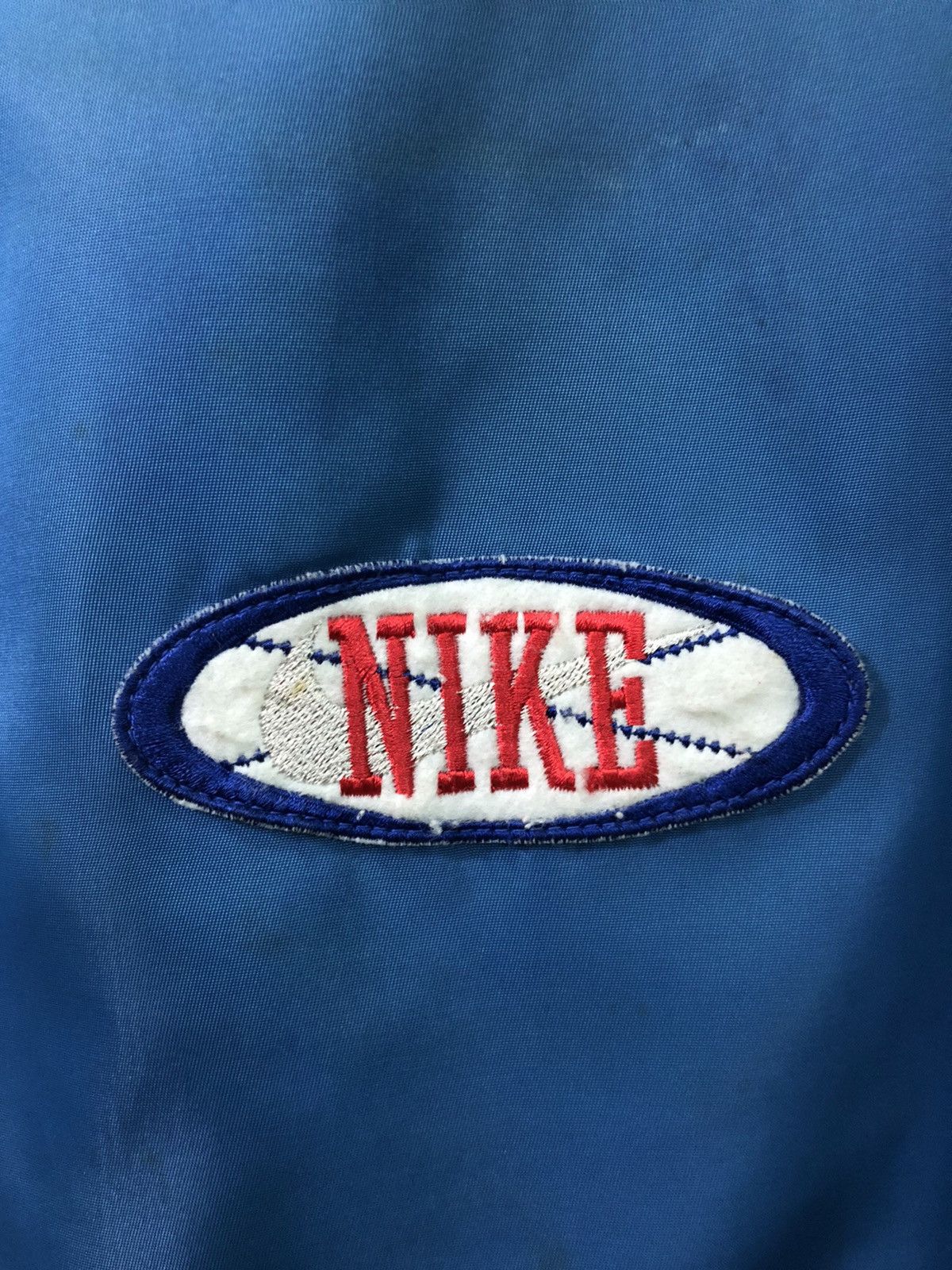Nike × Vintage Vintage Sunfaded Nike Varsity Jacket Size US L / EU 52-54 / 3 - 4 Thumbnail