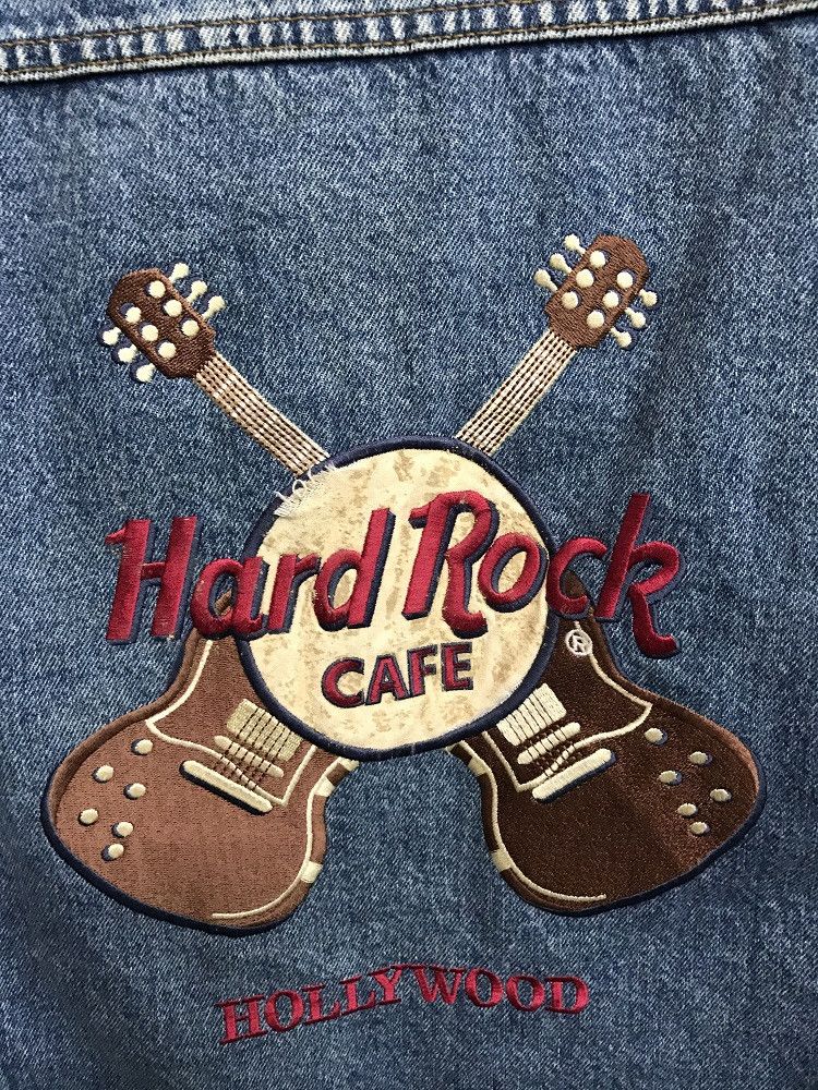 Hard Rock Cafe Vintage Hard Rock Cafe Hollywood Embroidery Denim Size US L / EU 52-54 / 3 - 2 Thumbnail