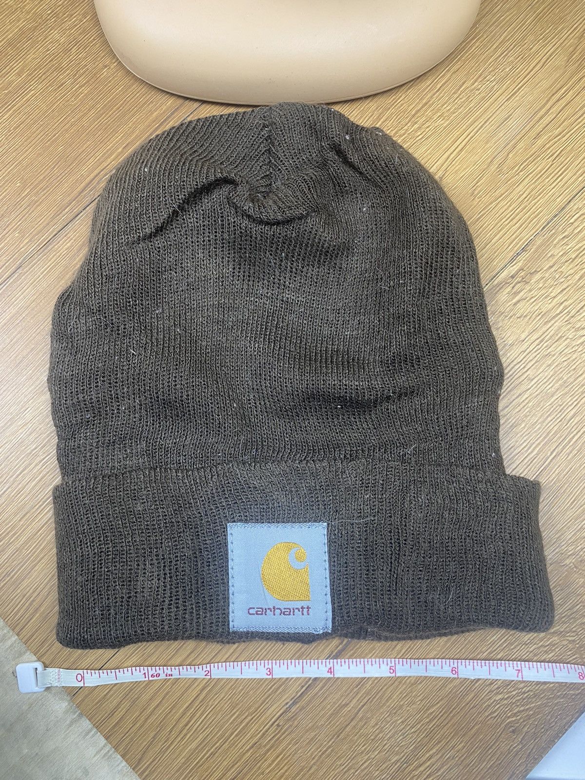 Carhartt Vintage Carhartt Brown Beanie Hat Streetwear Workwear Size ONE SIZE - 6 Thumbnail
