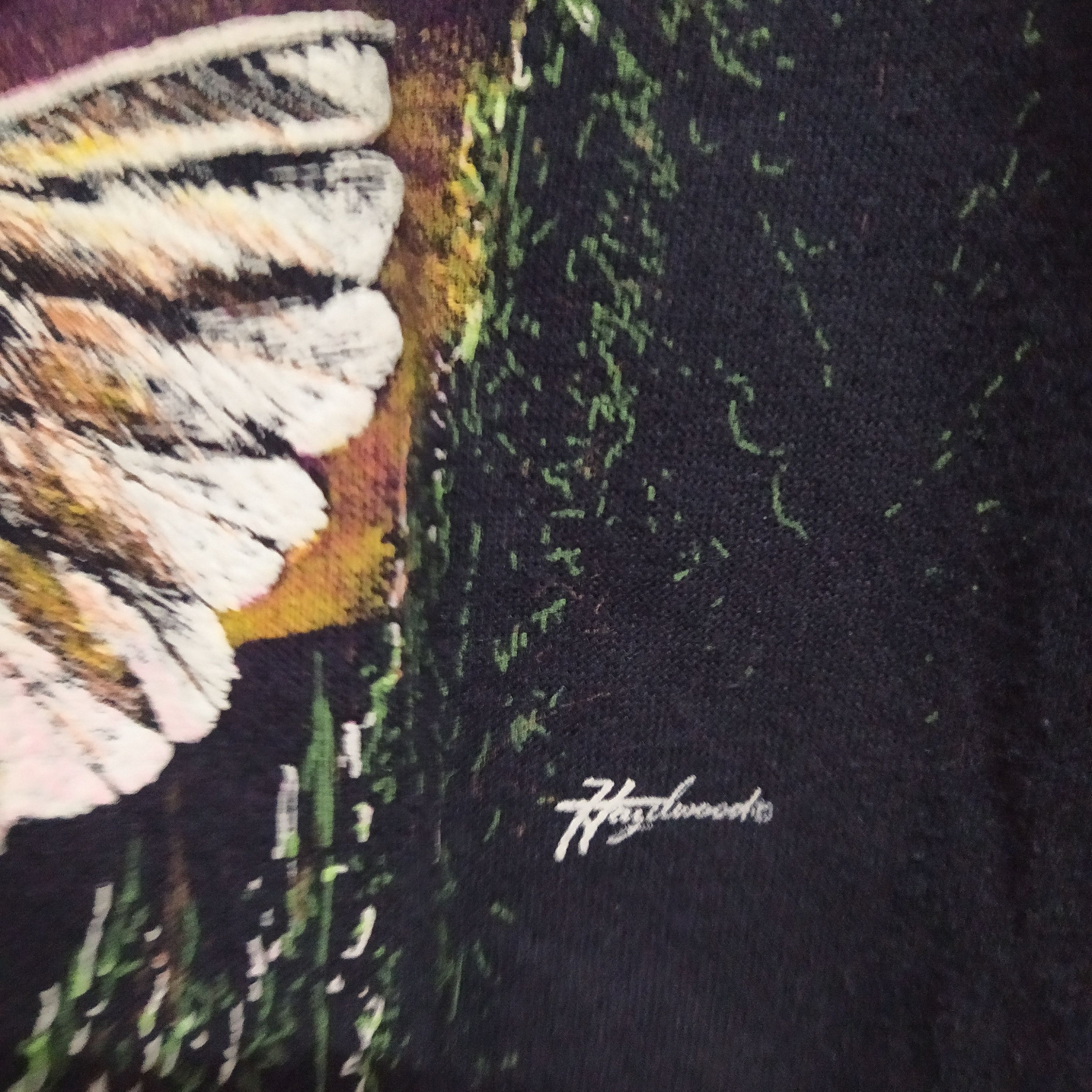 Vintage VTG HAZELWOOD EAGLE HAWK PAINTED SWEATHIRT (D566) Size US XL / EU 56 / 4 - 2 Thumbnail