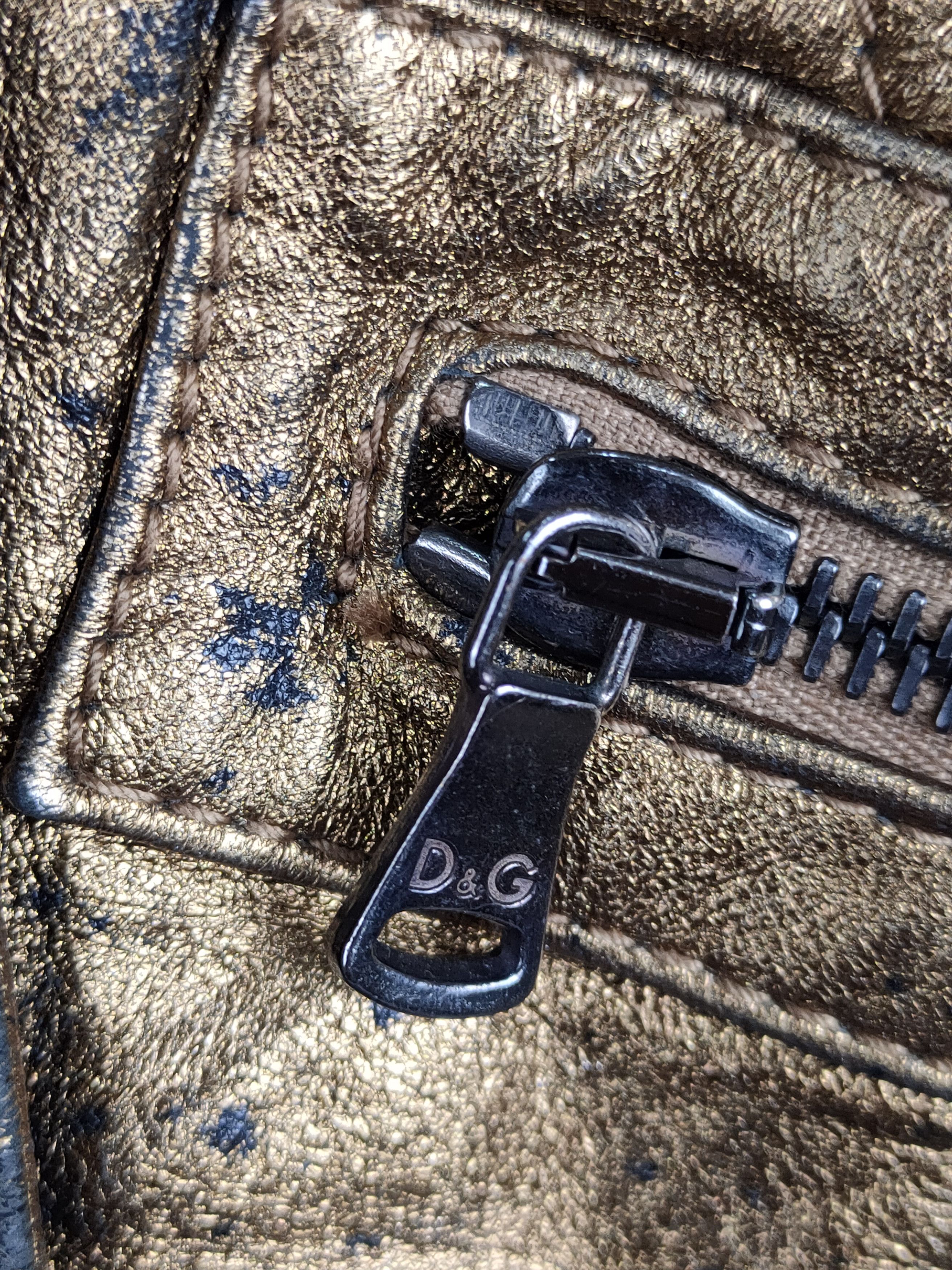 Dolce & Gabbana Dolce & Gabbana Bronze Bomber Jacket Size US S / EU 44-46 / 1 - 6 Thumbnail