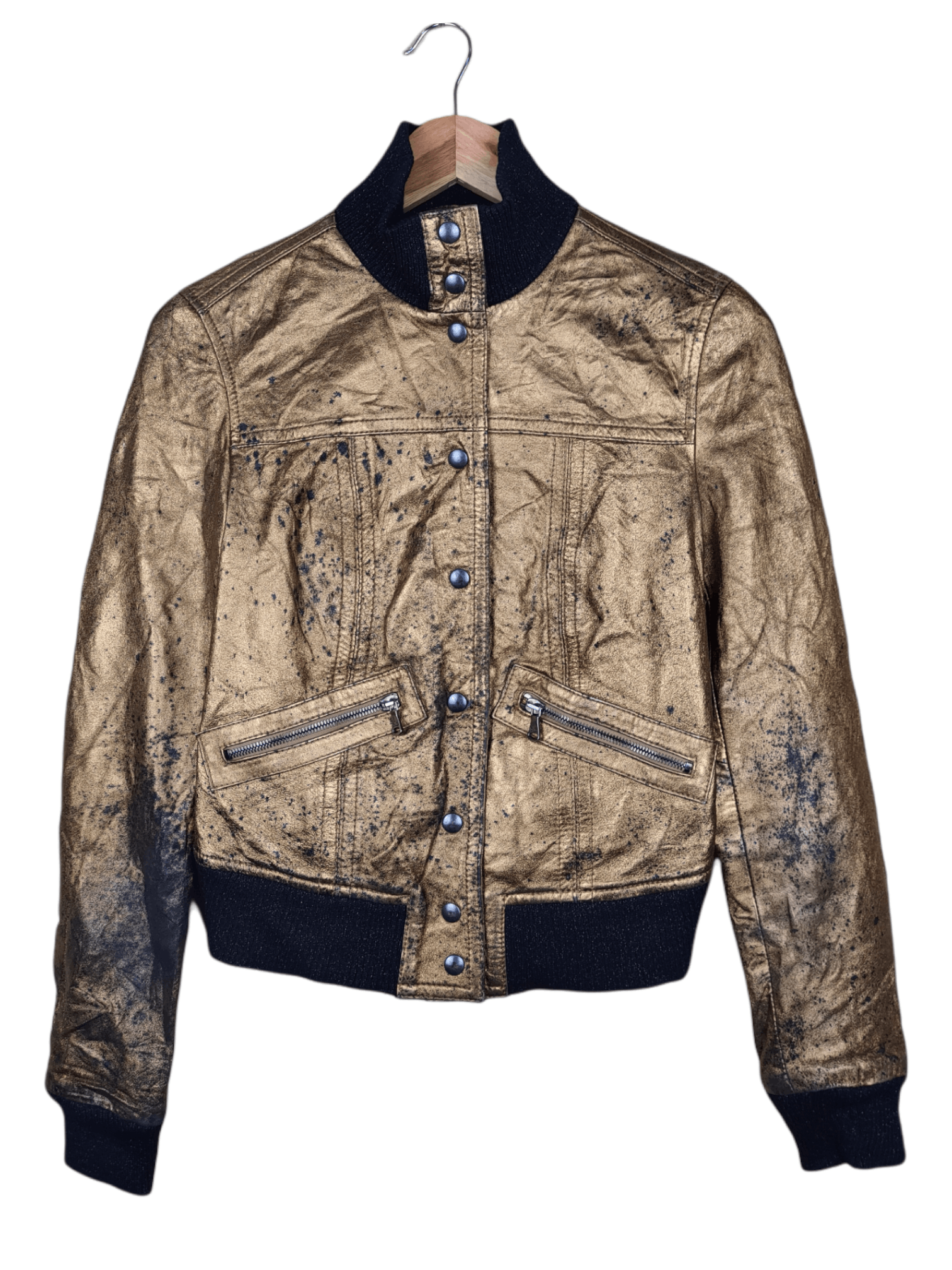 Dolce & Gabbana Dolce & Gabbana Bronze Bomber Jacket Size US S / EU 44-46 / 1 - 1 Thumbnail