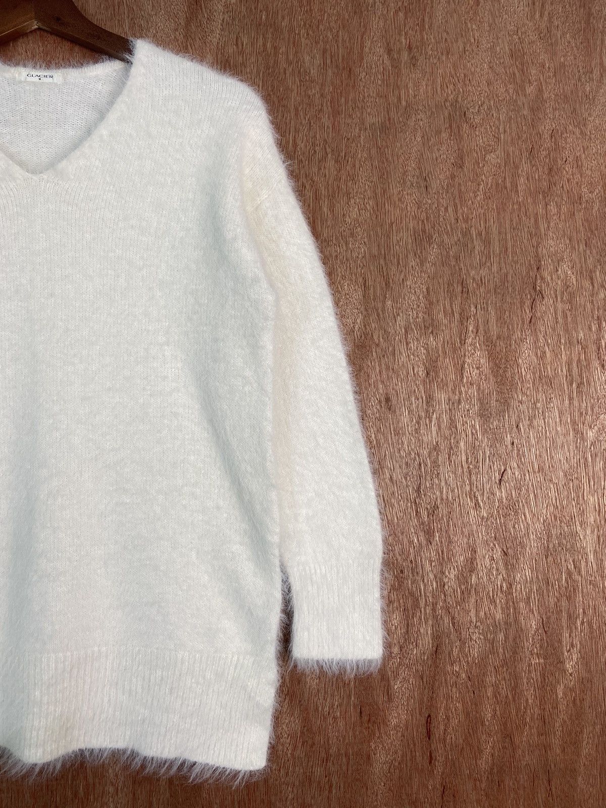 Homespun Knitwear × Japanese Brand DL Glacier White Shag Shaggy Fur Mohair Knitwear #B636 Size US M / EU 48-50 / 2 - 4 Thumbnail