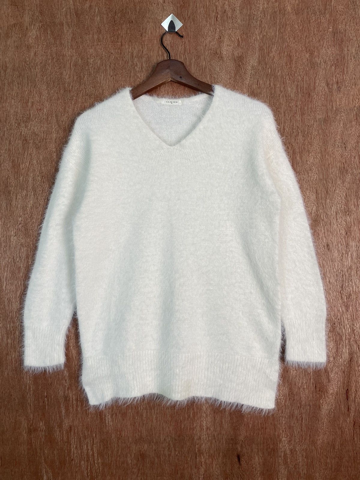 Homespun Knitwear × Japanese Brand DL Glacier White Shag Shaggy Fur Mohair Knitwear #B636 Size US M / EU 48-50 / 2 - 1 Thumbnail