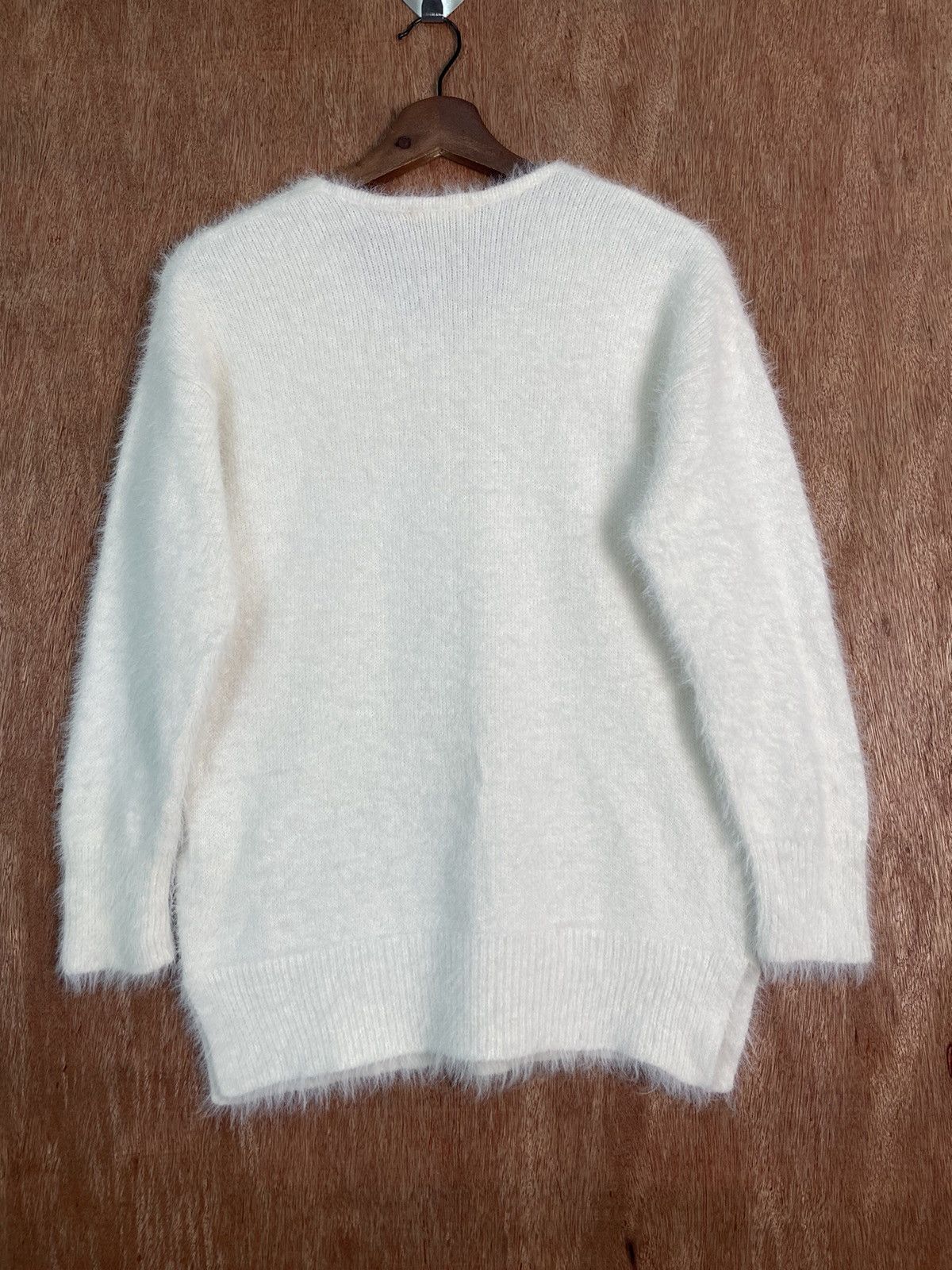 Homespun Knitwear × Japanese Brand DL Glacier White Shag Shaggy Fur Mohair Knitwear #B636 Size US M / EU 48-50 / 2 - 6 Thumbnail