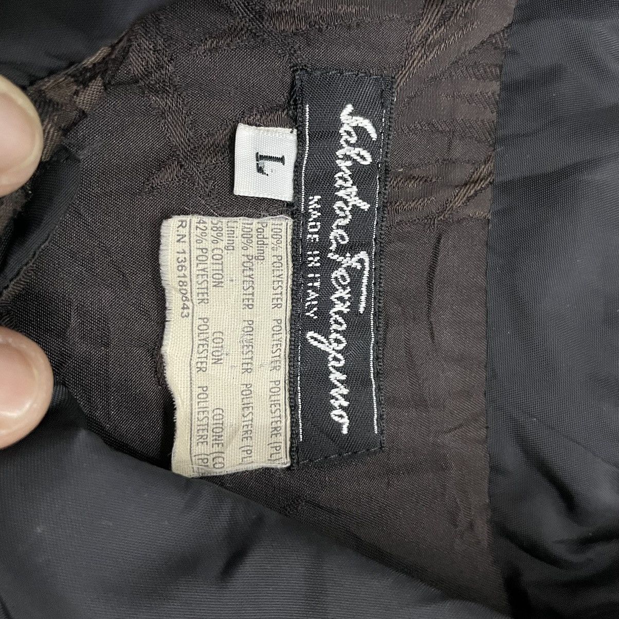 Designer × Salvatore Ferragamo × Vintage 💥Vintage Salvatore Ferragamo Quilted Snap Button Jacket Size US L / EU 52-54 / 3 - 6 Thumbnail