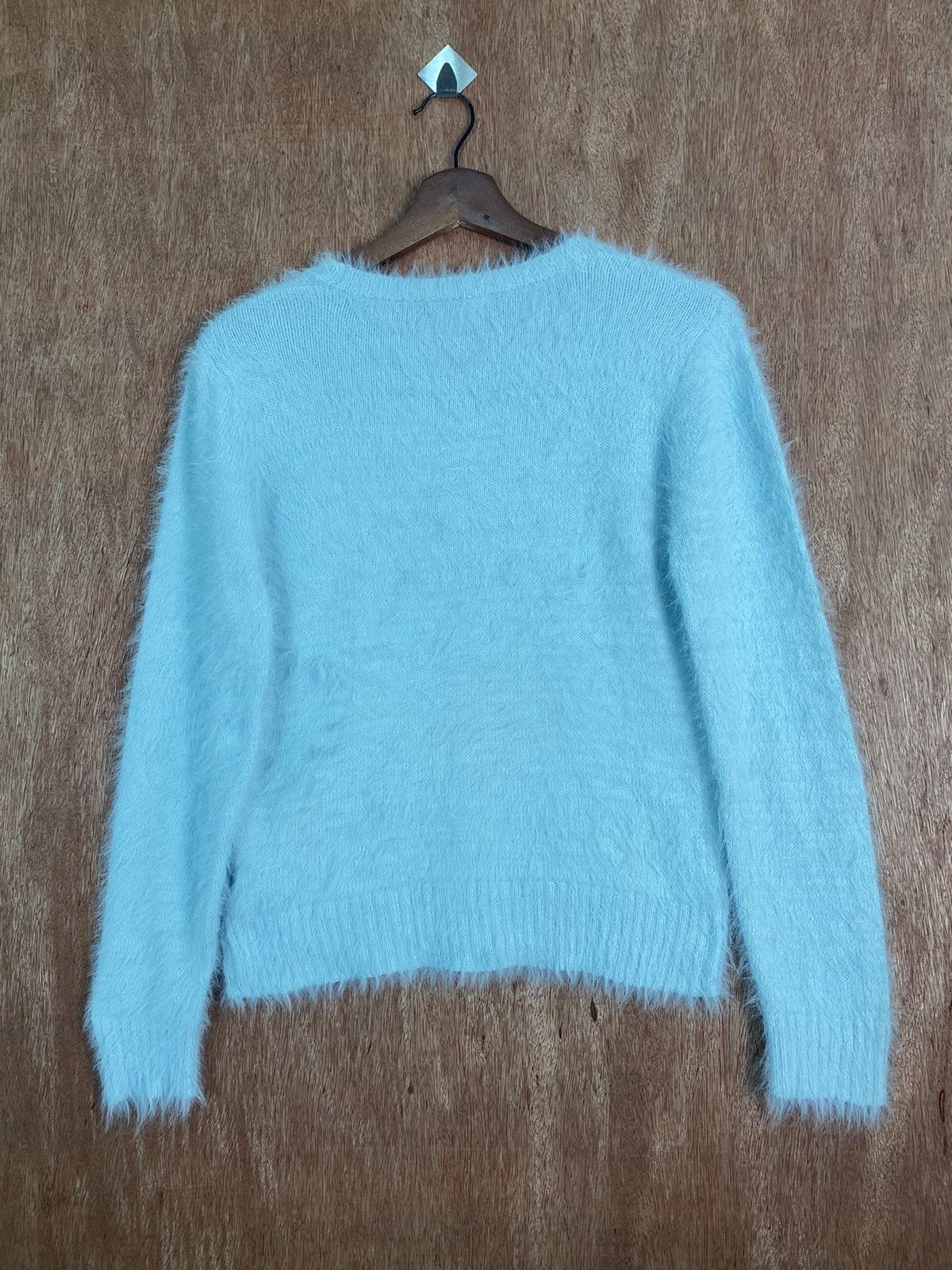 Homespun Knitwear × Japanese Brand DL Mariarjue Blue Shag Shaggy Fur Mohair Knitwear #B625 Size S / US 4 / IT 40 - 6 Thumbnail