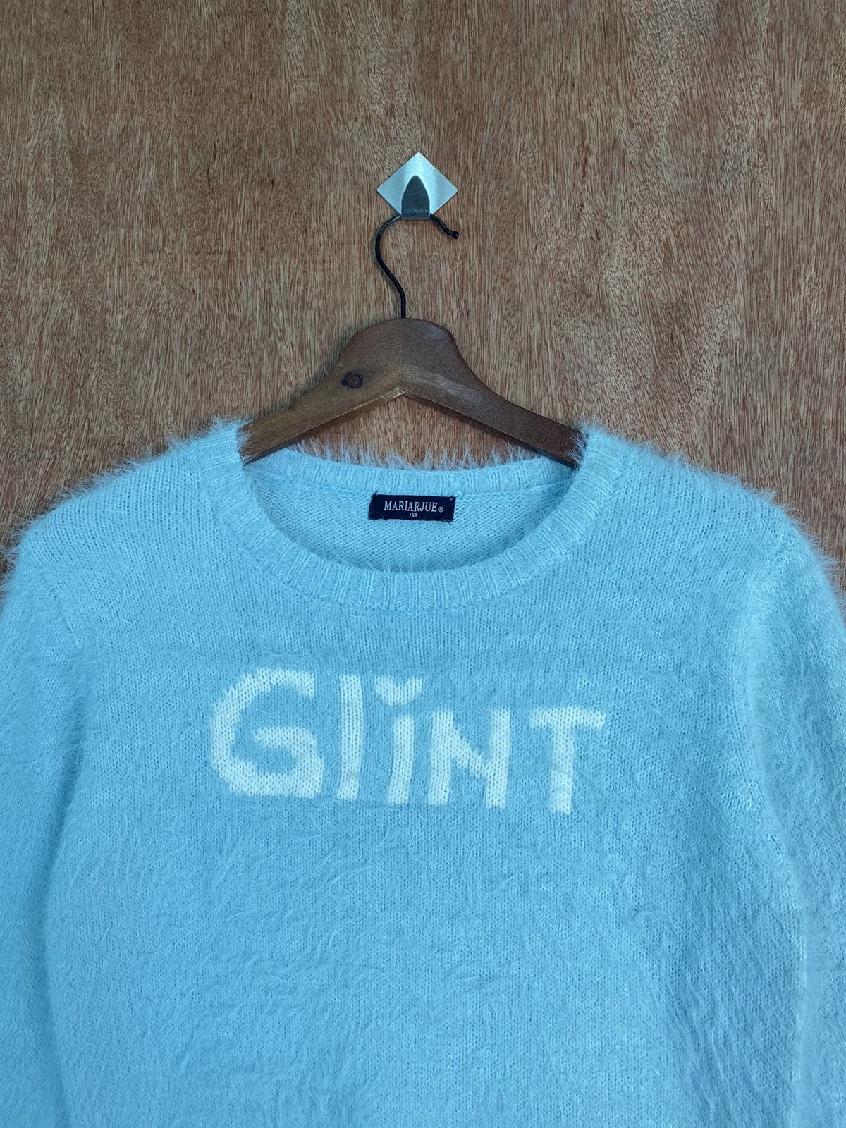 Homespun Knitwear × Japanese Brand DL Mariarjue Blue Shag Shaggy Fur Mohair Knitwear #B625 Size S / US 4 / IT 40 - 2 Thumbnail