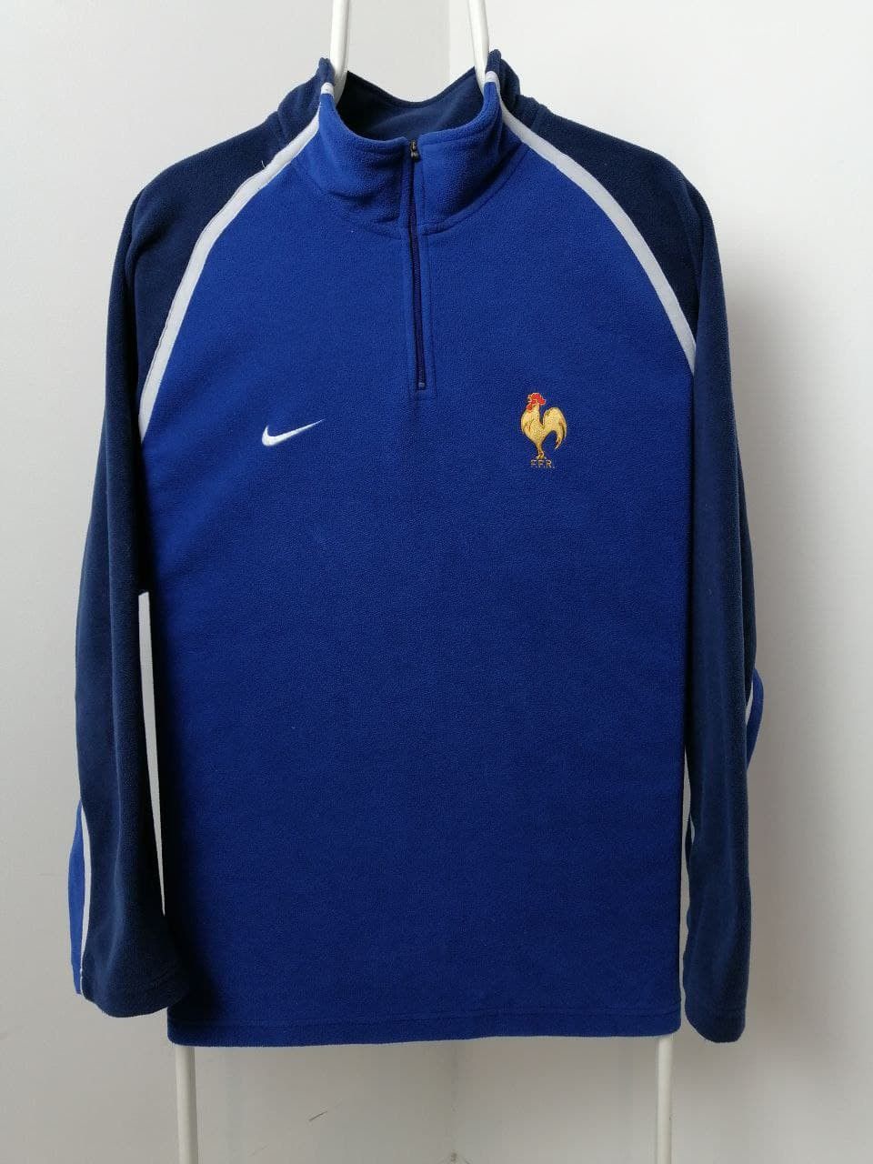 Nike × Vintage VINTAGE NIKE FRANCE RUGBY 1/4 ZIPPED FLEECE Size US M / EU 48-50 / 2 - 1 Thumbnail