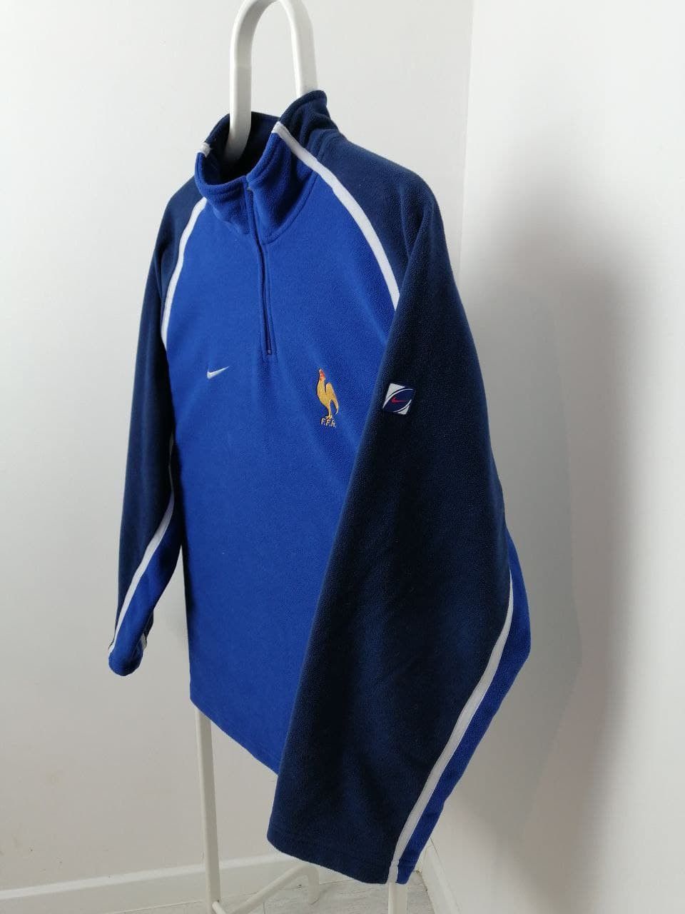 Nike × Vintage VINTAGE NIKE FRANCE RUGBY 1/4 ZIPPED FLEECE Size US M / EU 48-50 / 2 - 2 Thumbnail