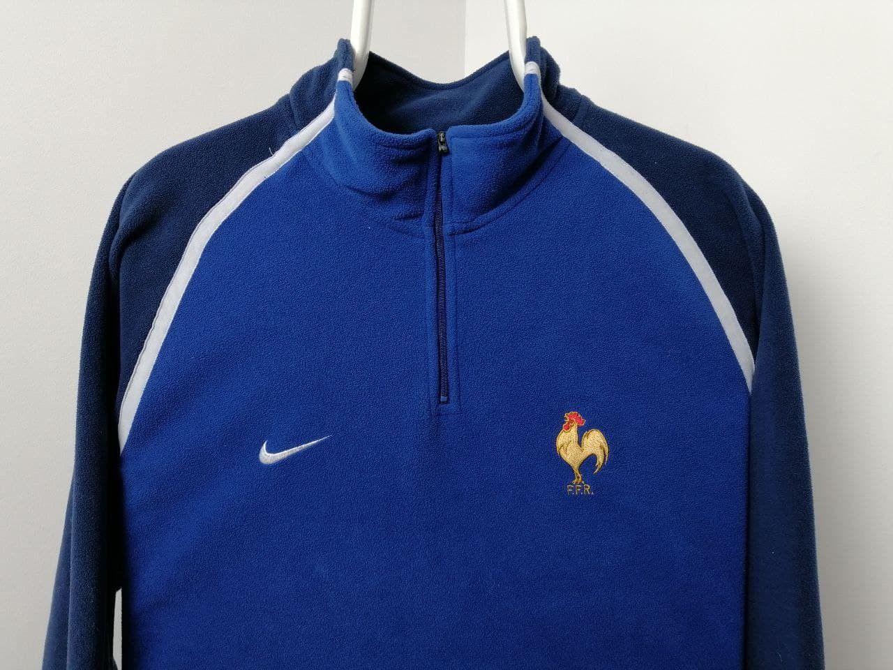 Nike × Vintage VINTAGE NIKE FRANCE RUGBY 1/4 ZIPPED FLEECE Size US M / EU 48-50 / 2 - 3 Thumbnail