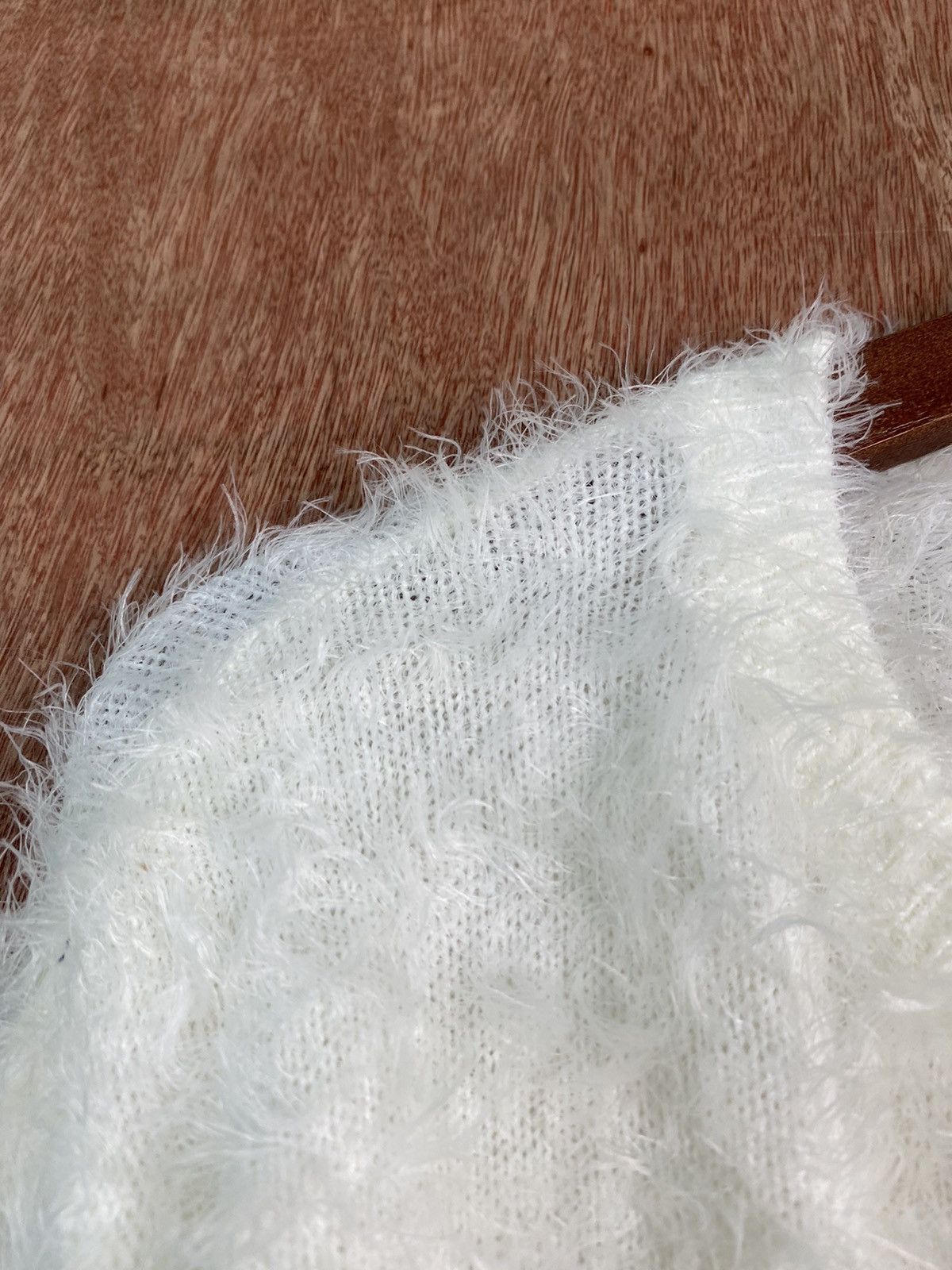 Homespun Knitwear × Japanese Brand DLS Japan crop top Shag Shaggy Fur Mohair Knitwear #BB607 Size M / US 6-8 / IT 42-44 - 6 Thumbnail