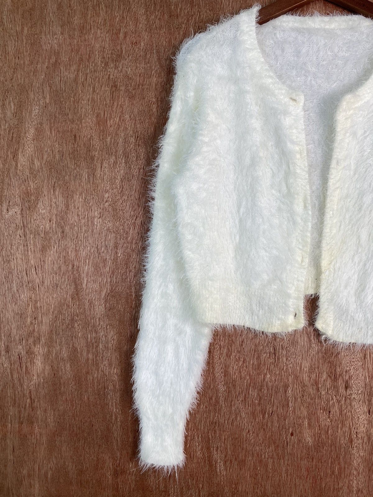 Homespun Knitwear × Japanese Brand DLS Japan crop top Shag Shaggy Fur Mohair Knitwear #BB607 Size M / US 6-8 / IT 42-44 - 4 Thumbnail