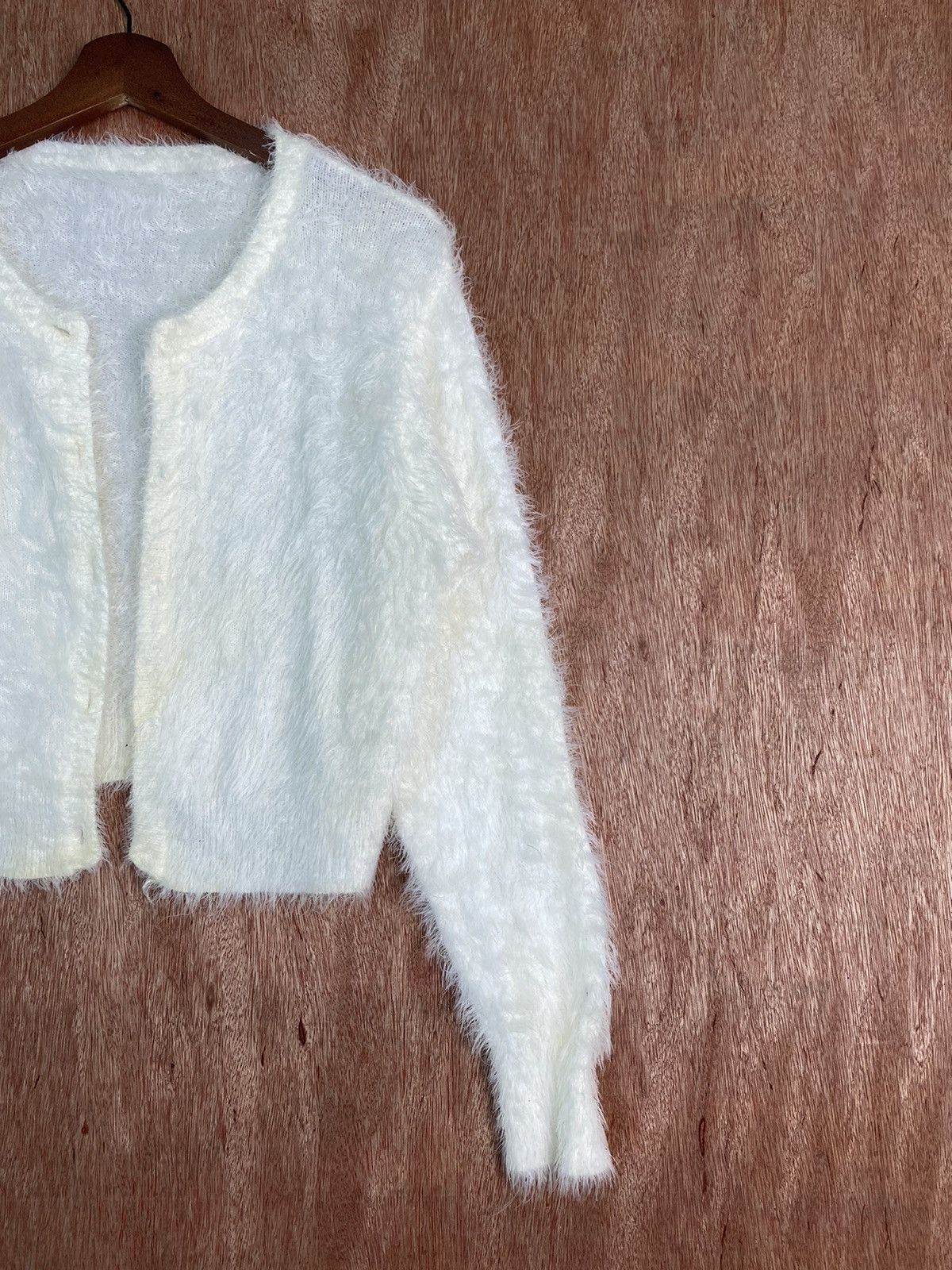 Homespun Knitwear × Japanese Brand DLS Japan crop top Shag Shaggy Fur Mohair Knitwear #BB607 Size M / US 6-8 / IT 42-44 - 5 Thumbnail