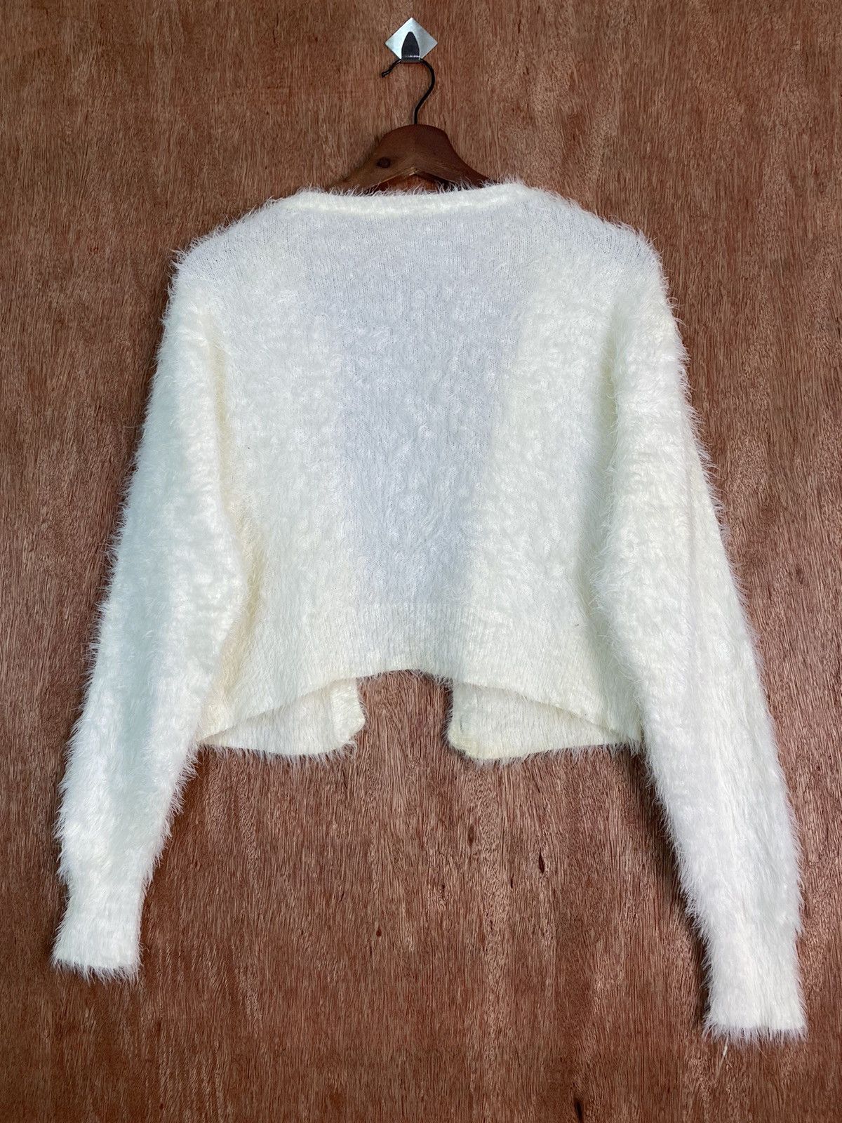 Homespun Knitwear × Japanese Brand DLS Japan crop top Shag Shaggy Fur Mohair Knitwear #BB607 Size M / US 6-8 / IT 42-44 - 10 Thumbnail
