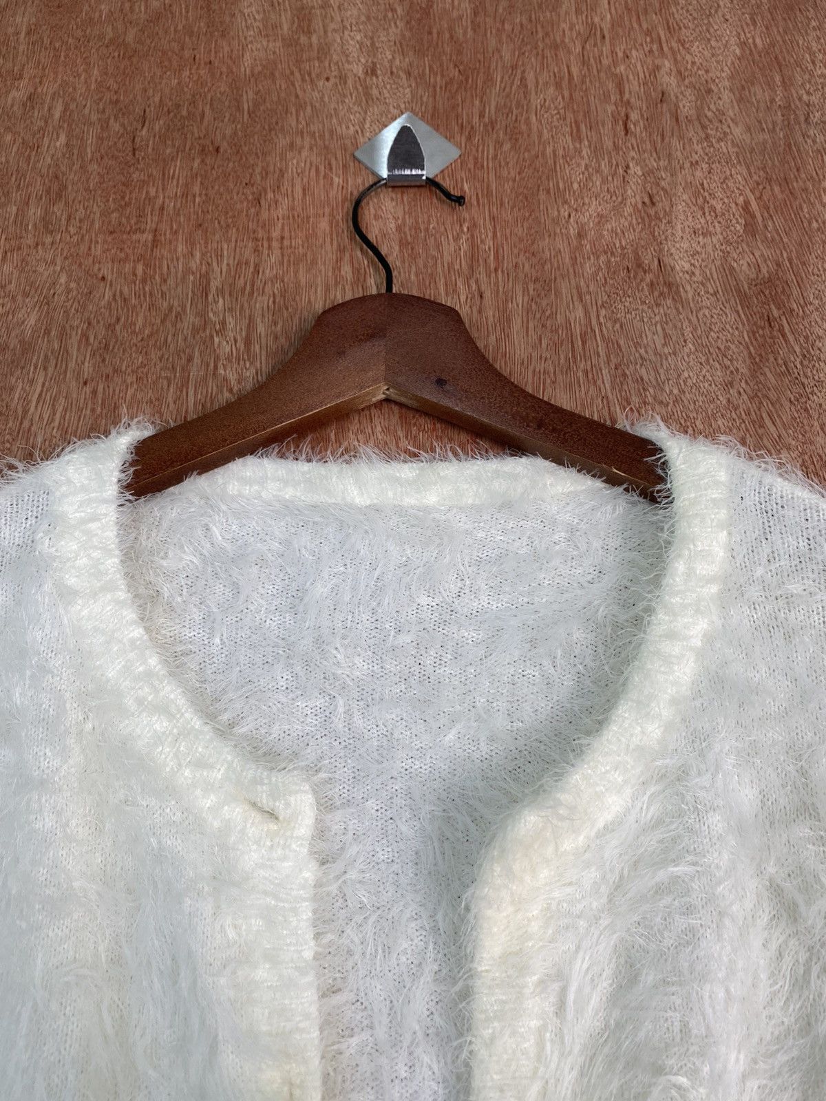 Homespun Knitwear × Japanese Brand DLS Japan crop top Shag Shaggy Fur Mohair Knitwear #BB607 Size M / US 6-8 / IT 42-44 - 7 Thumbnail