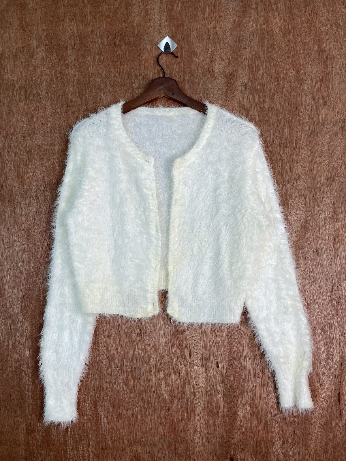 Homespun Knitwear × Japanese Brand DLS Japan crop top Shag Shaggy Fur Mohair Knitwear #BB607 Size M / US 6-8 / IT 42-44 - 1 Thumbnail