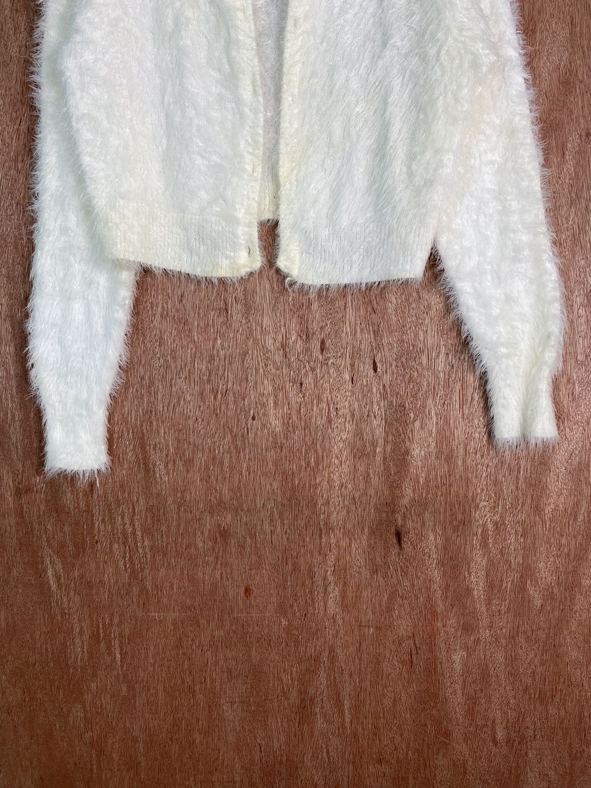 Homespun Knitwear × Japanese Brand DLS Japan crop top Shag Shaggy Fur Mohair Knitwear #BB607 Size M / US 6-8 / IT 42-44 - 3 Thumbnail