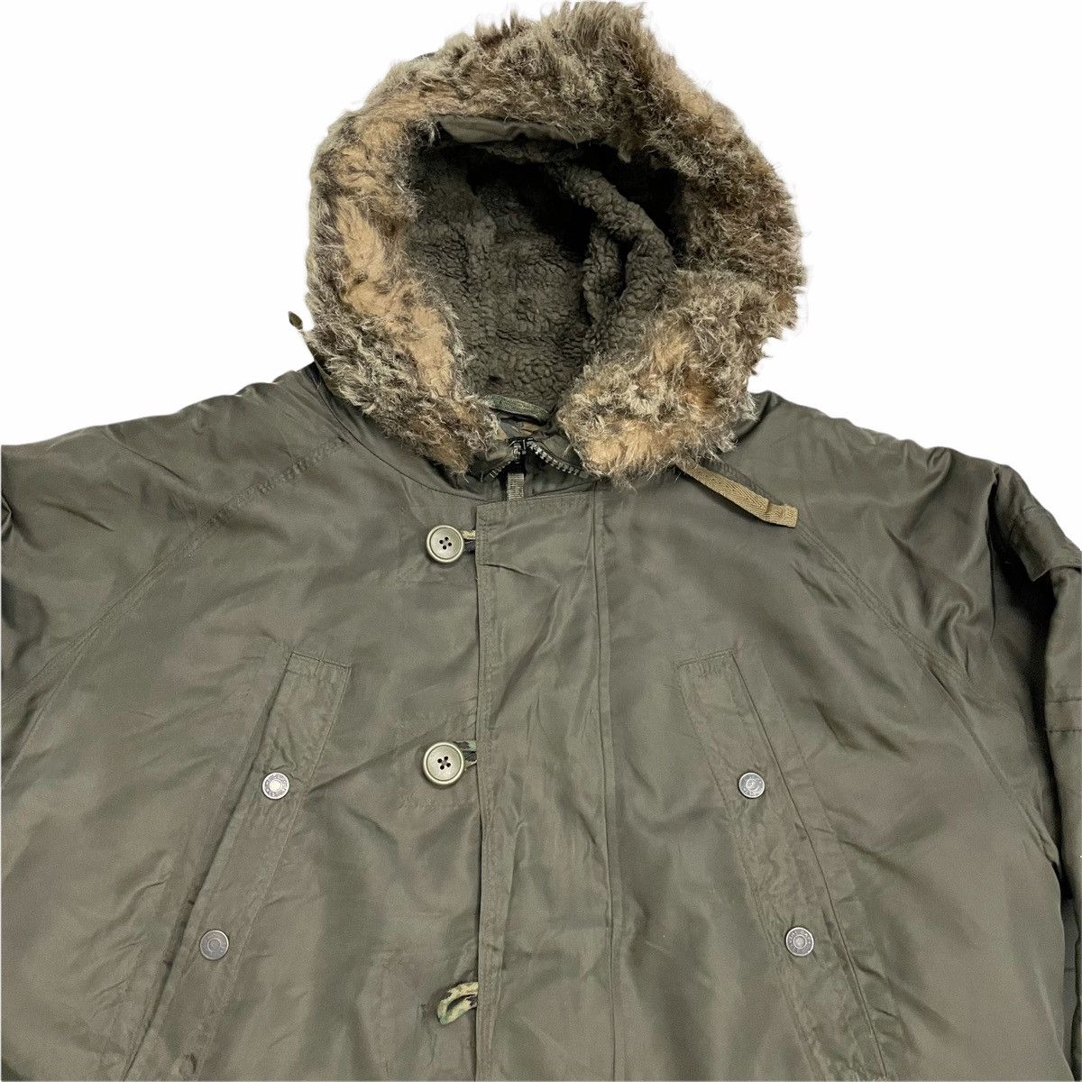 Gap 💥GAP PARKA GREEN ARMY FUR HOODIE JACKET Size US L / EU 52-54 / 3 - 4 Thumbnail
