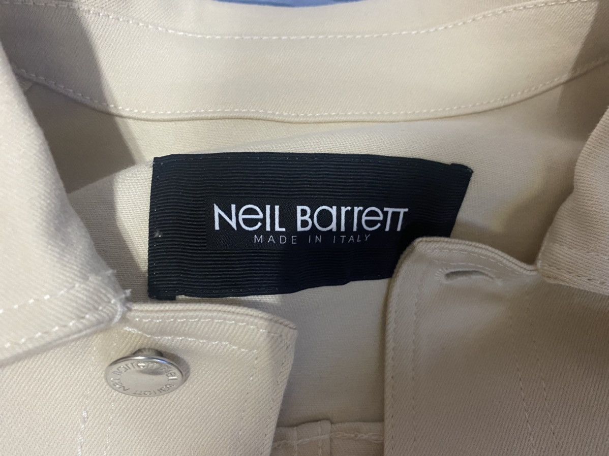 Neil Barrett Two tone light trucker denim jacket Size US L / EU 52-54 / 3 - 3 Thumbnail