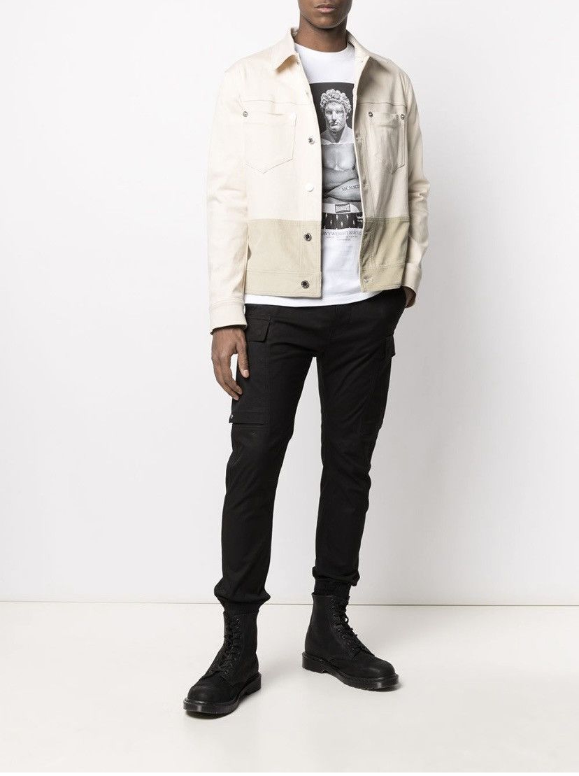 Neil Barrett Two tone light trucker denim jacket Size US L / EU 52-54 / 3 - 4 Thumbnail