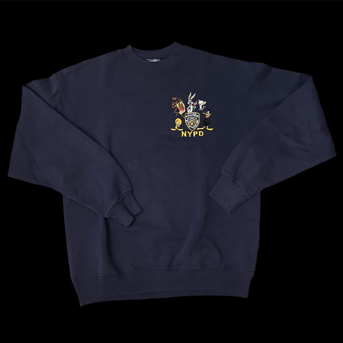 Vintage 90s ChampKnit Hanes NYPD Looney Tunes Sweatshirt
