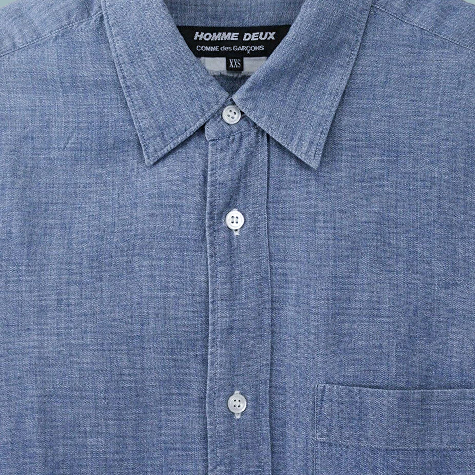 Comme des Garcons COMME des GARÇONS Homme Deux Blue Button Up Shirt Size US XXS / EU 40 - 4 Thumbnail
