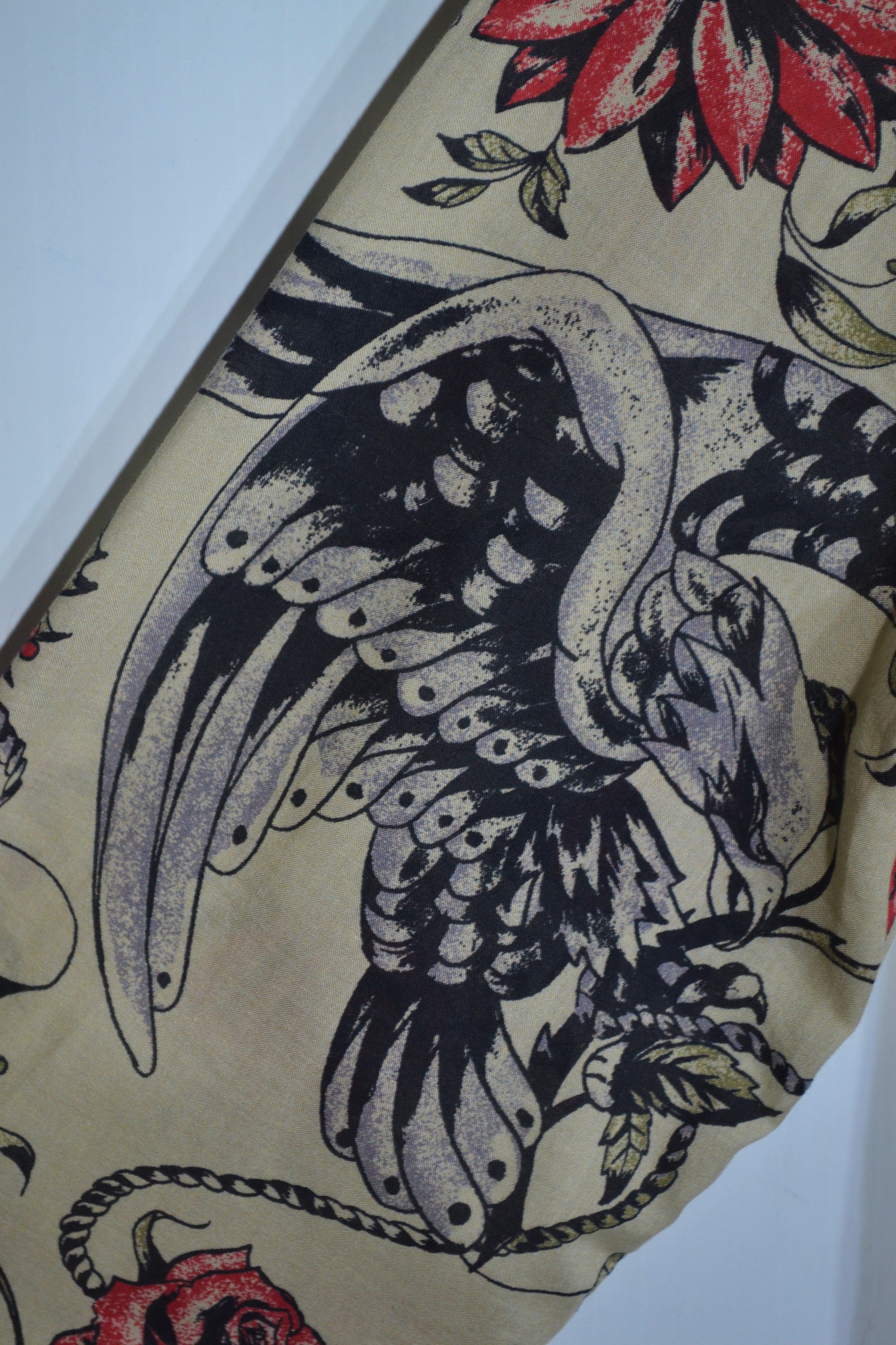 Alexander McQueen Alexander McQueen 50 M Raven Web Floral Tattoo Shirt Size US M / EU 48-50 / 2 - 6 Thumbnail
